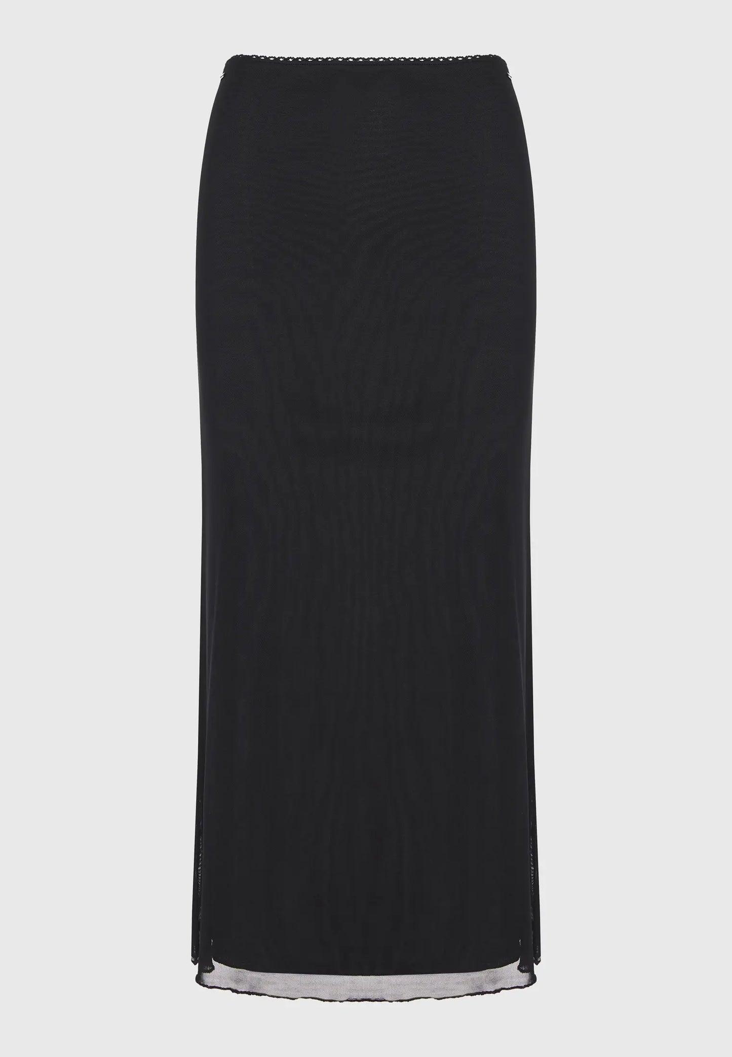 Μονόχρωμη μίντι φούστα