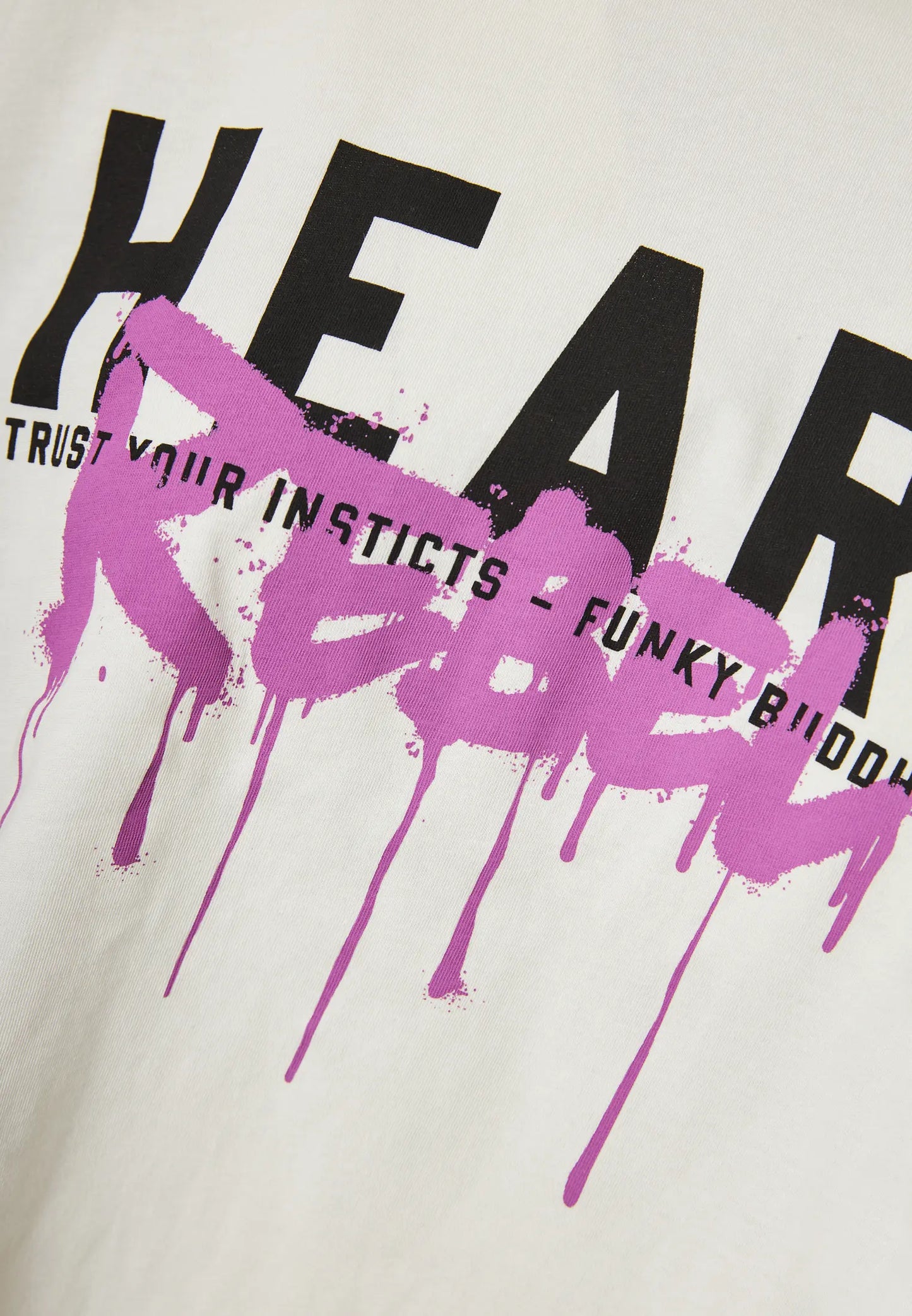 Loose fit γυναικείο t-shirt με text artwork τύπωμα