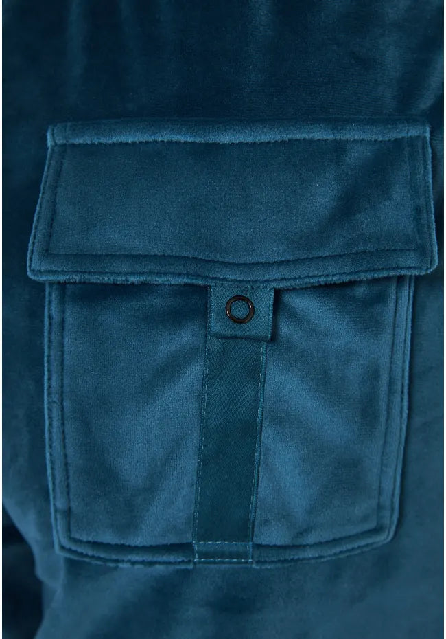 Flare fit παντελόνι φόρμας σε βελουτέ ύφασμα