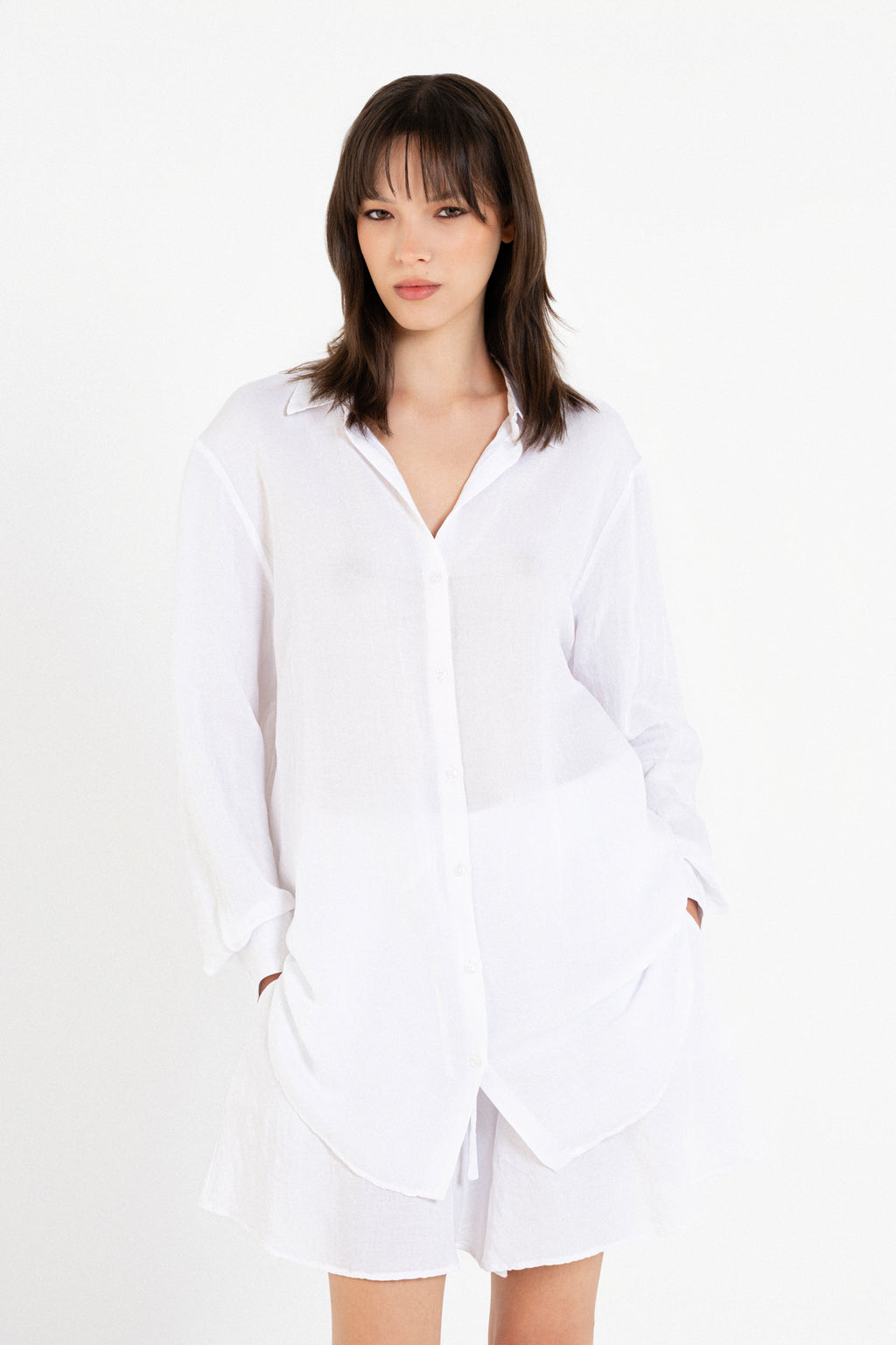 Gauze Oversized Shirt