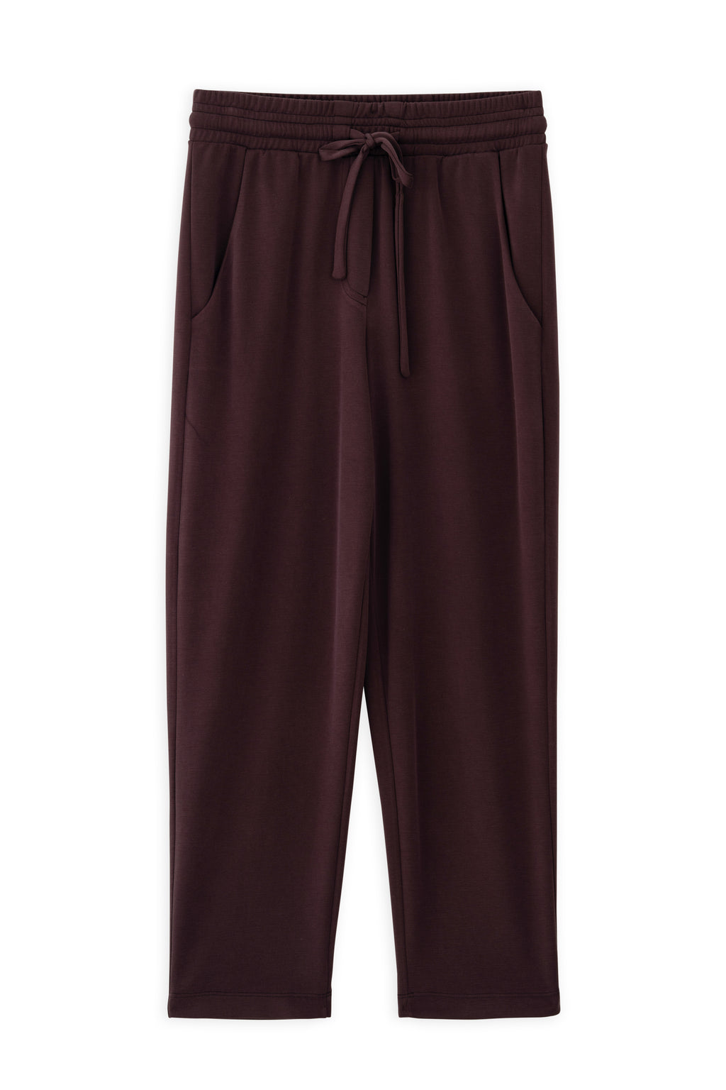 Cupro pique jogger pants brown