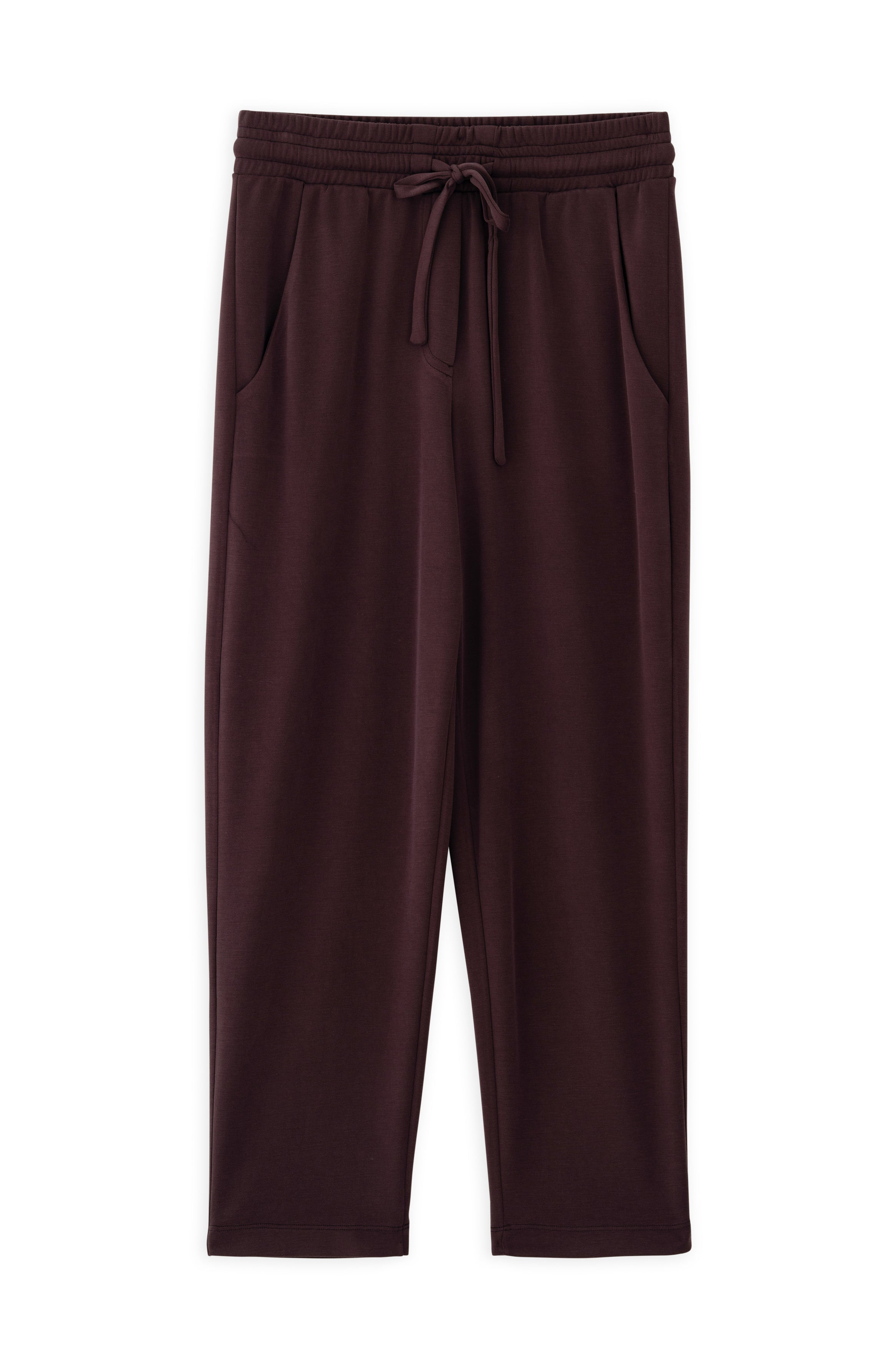 Cupro pique jogger pants brown