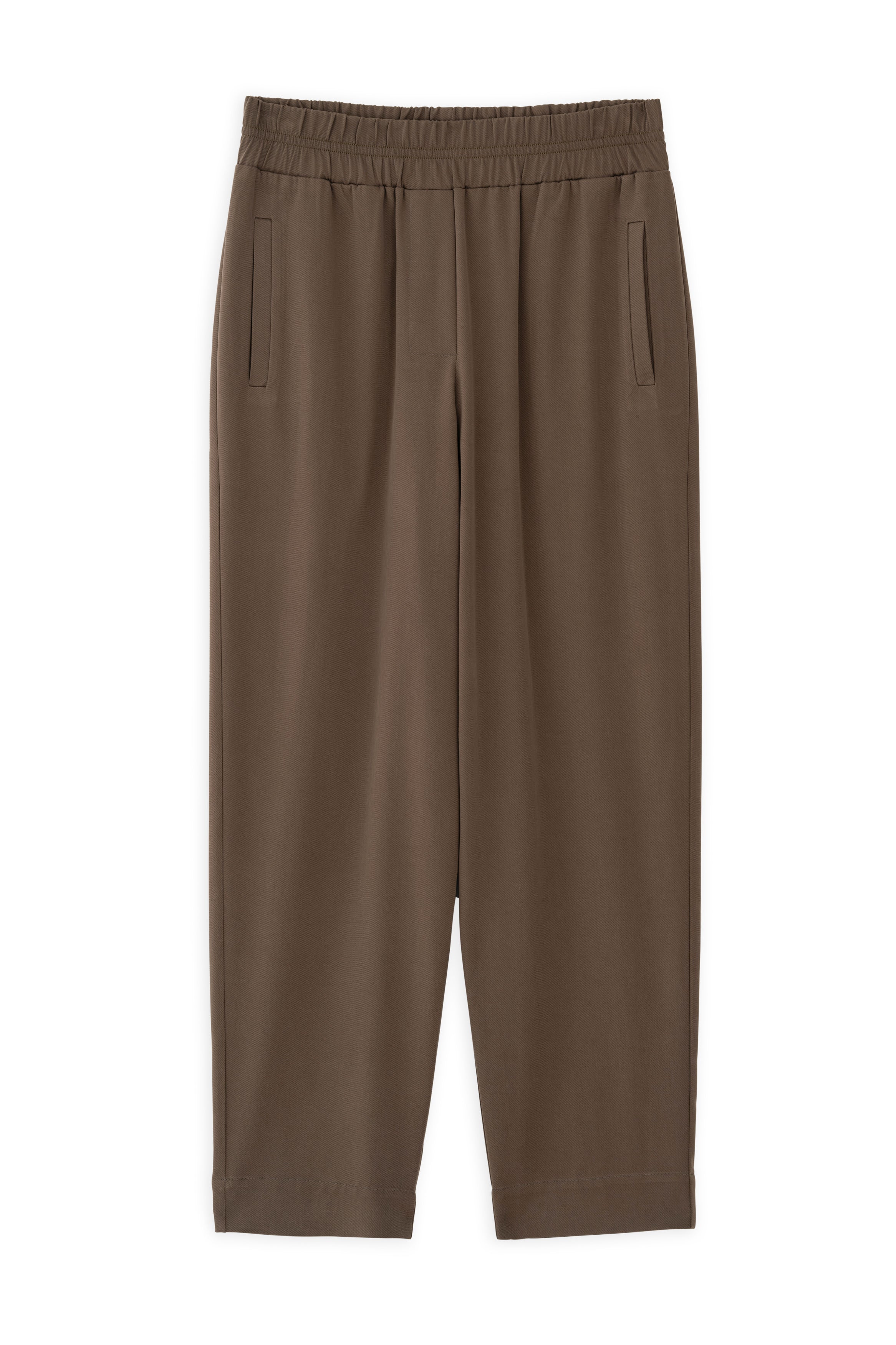 Heavy twill jogger pants brown