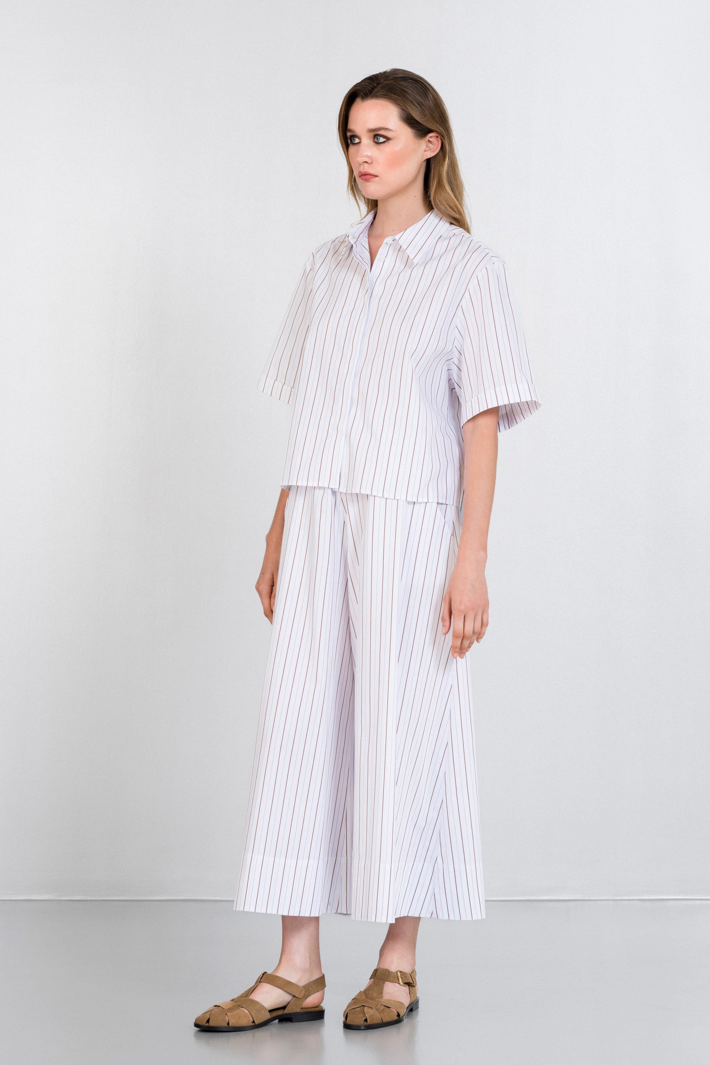 POPLIN STRIPES JUPE CULOTTE