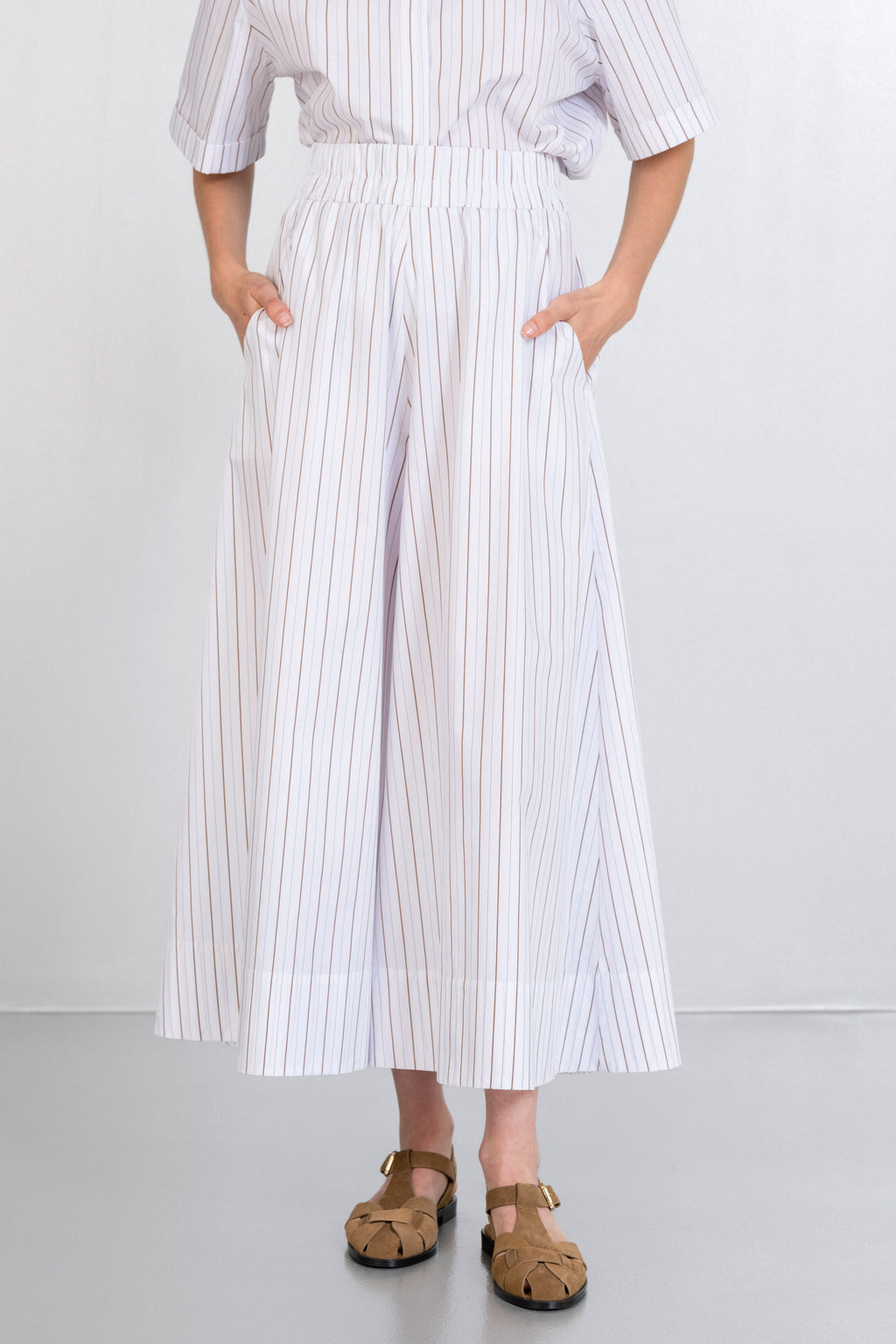 POPLIN STRIPES JUPE CULOTTE