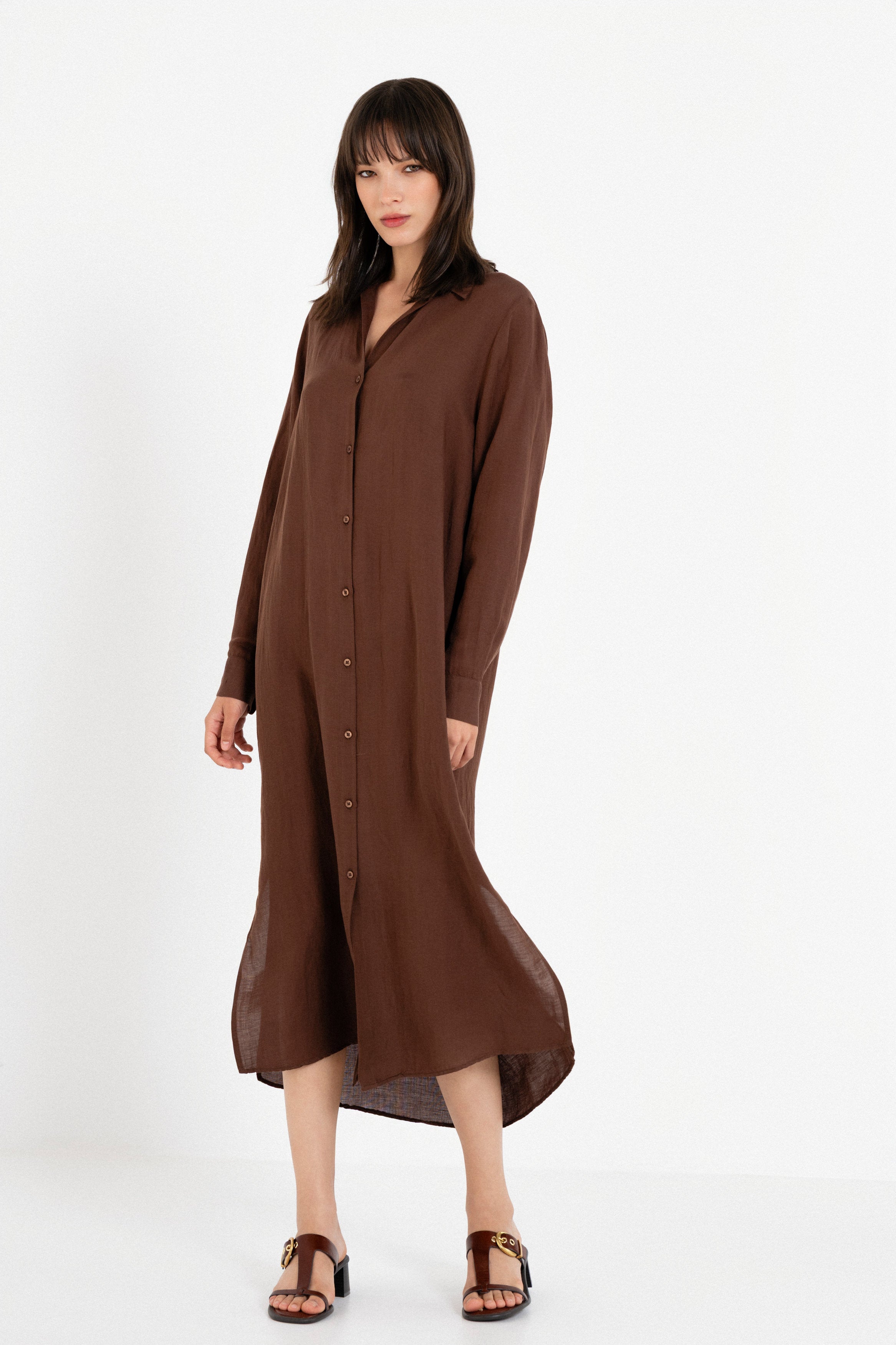Gauze Shirtdress