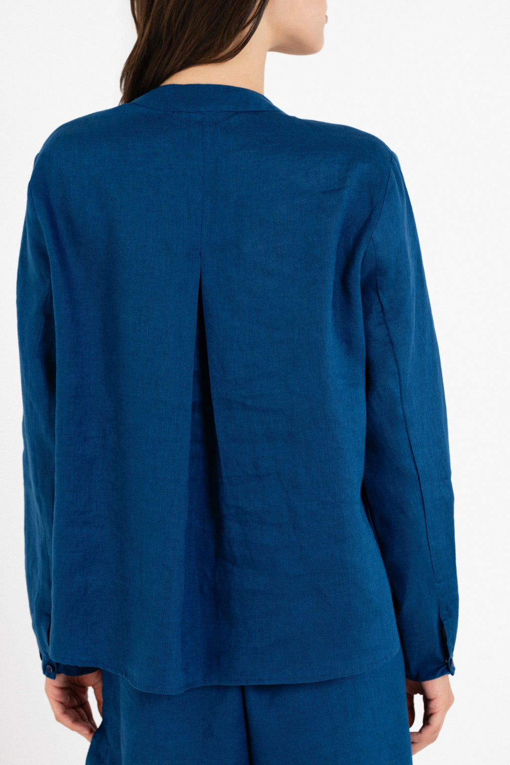Linen Cropped Shirt
