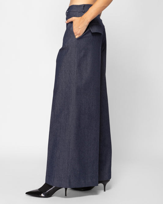 Long pants wide leg in jeans