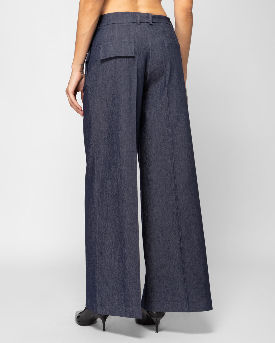 Long pants wide leg in jeans