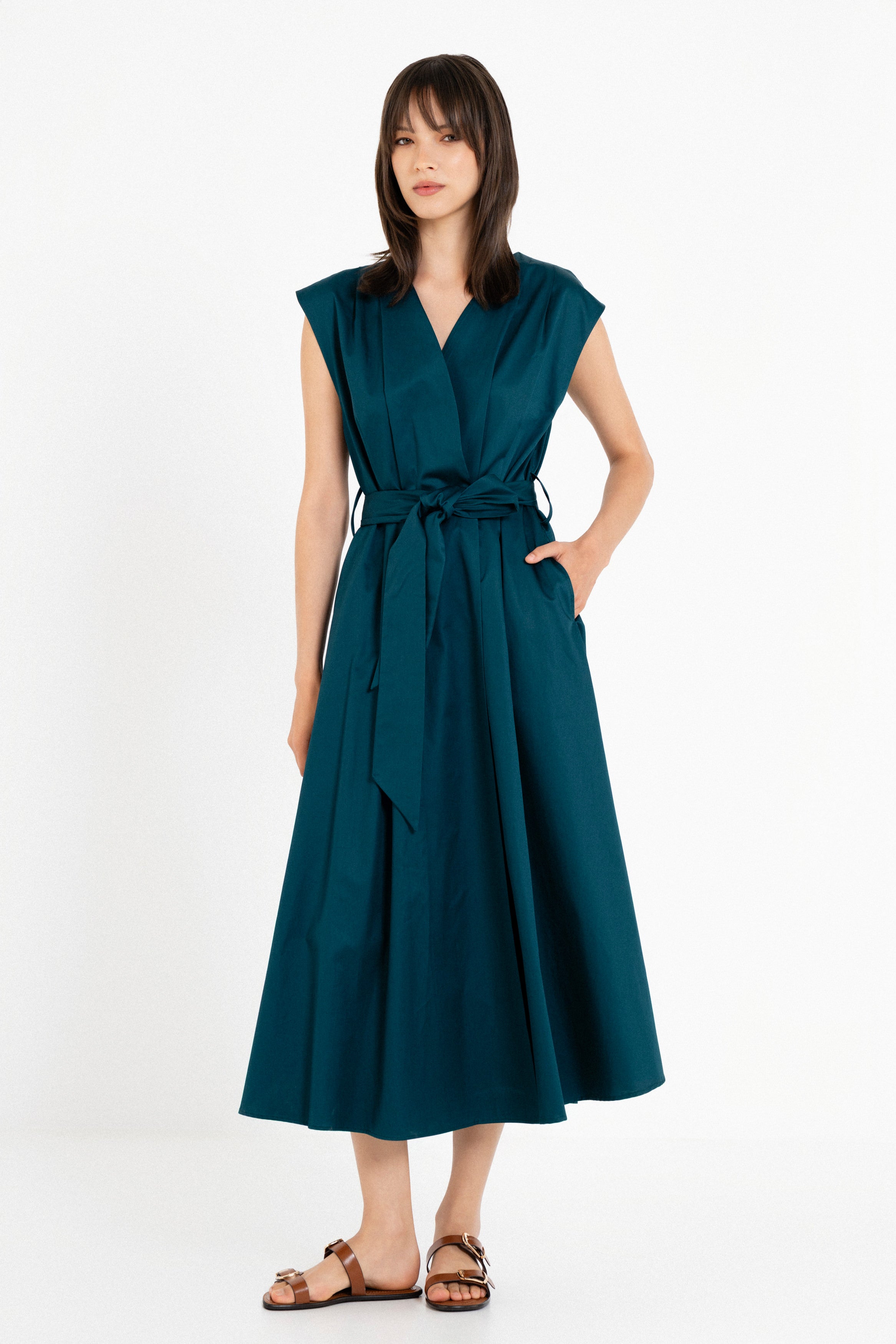 Poplin Wrap Dress