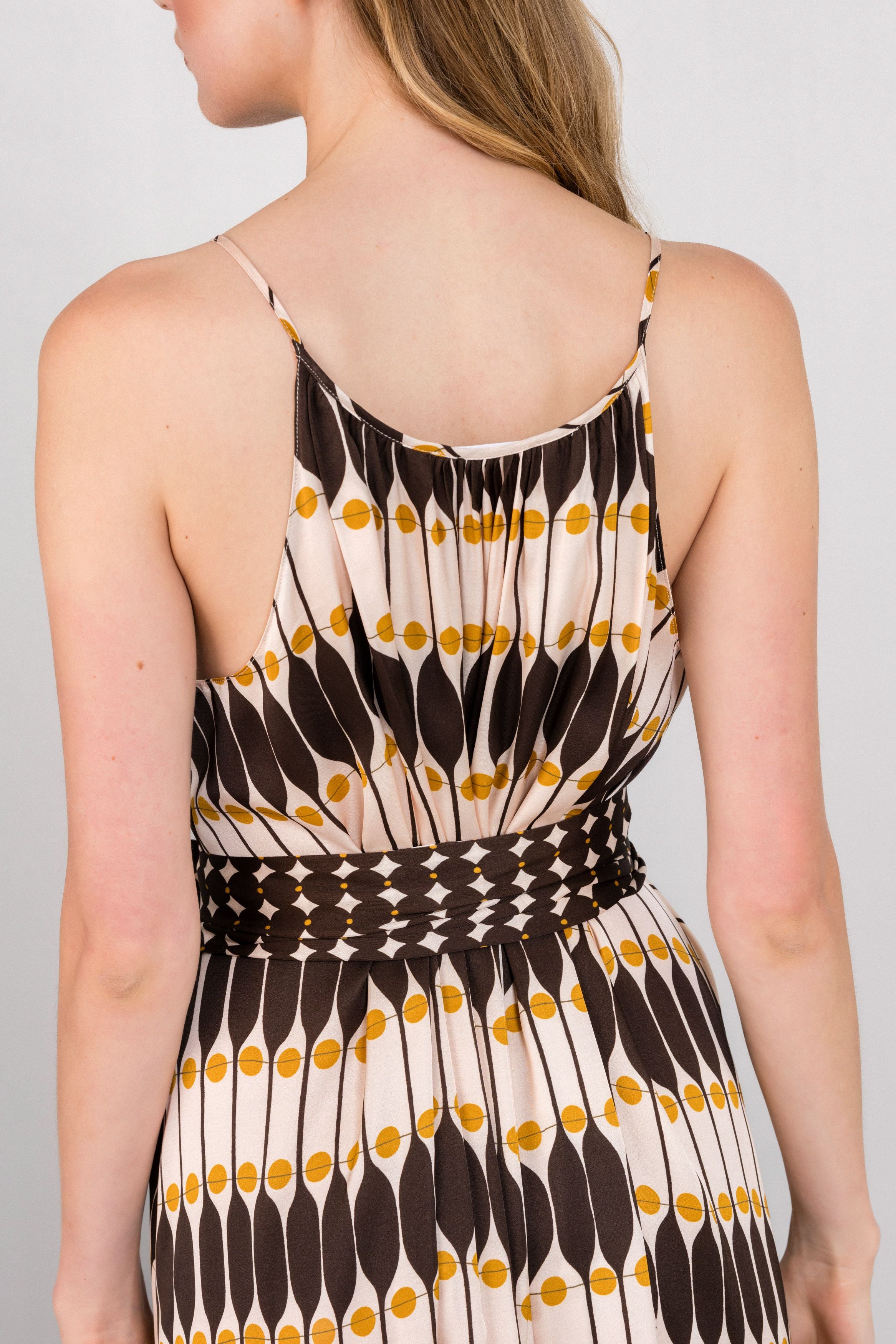 SATIN PRINT CAMISOLE DRESS