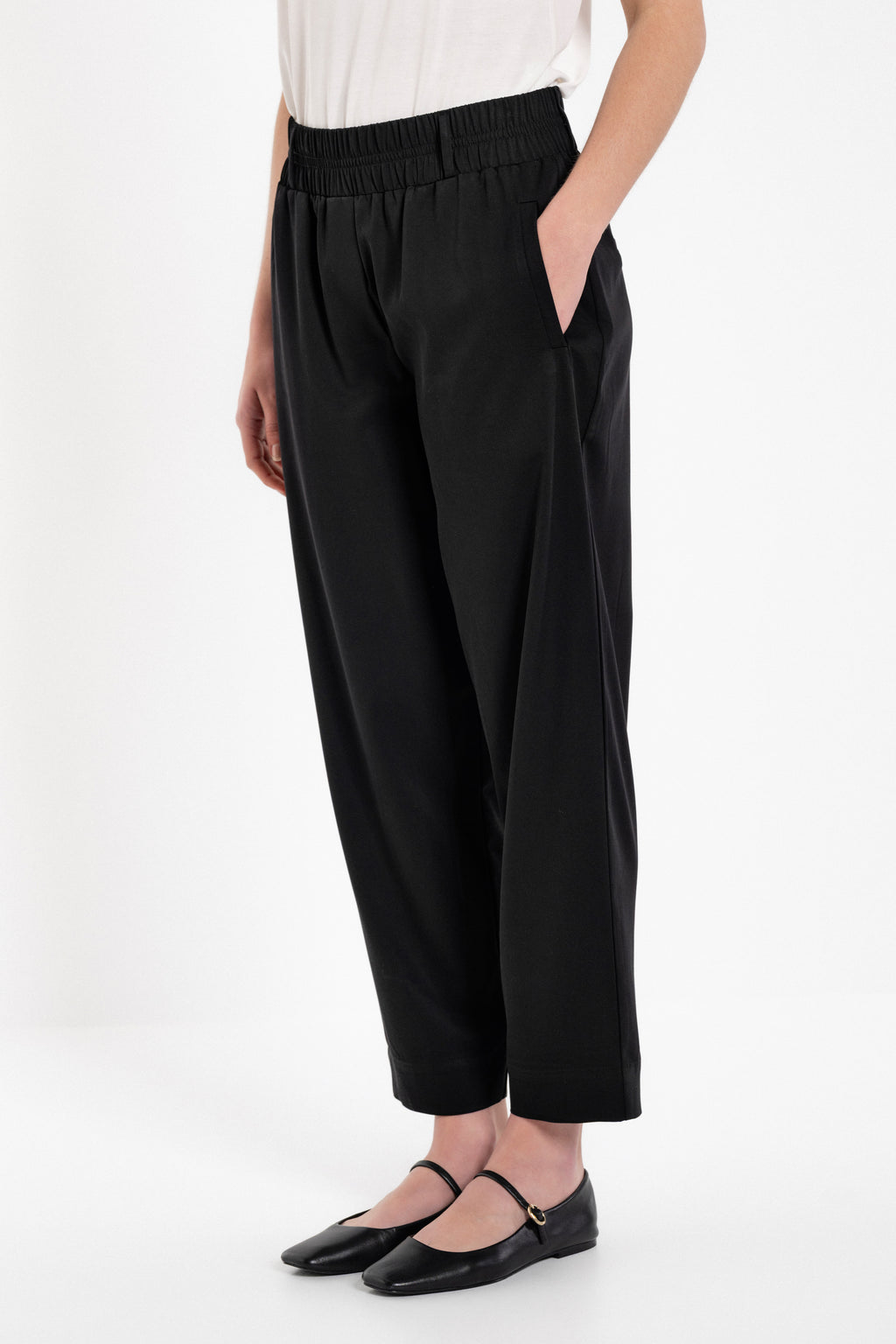 Heavy twill jogger pants black