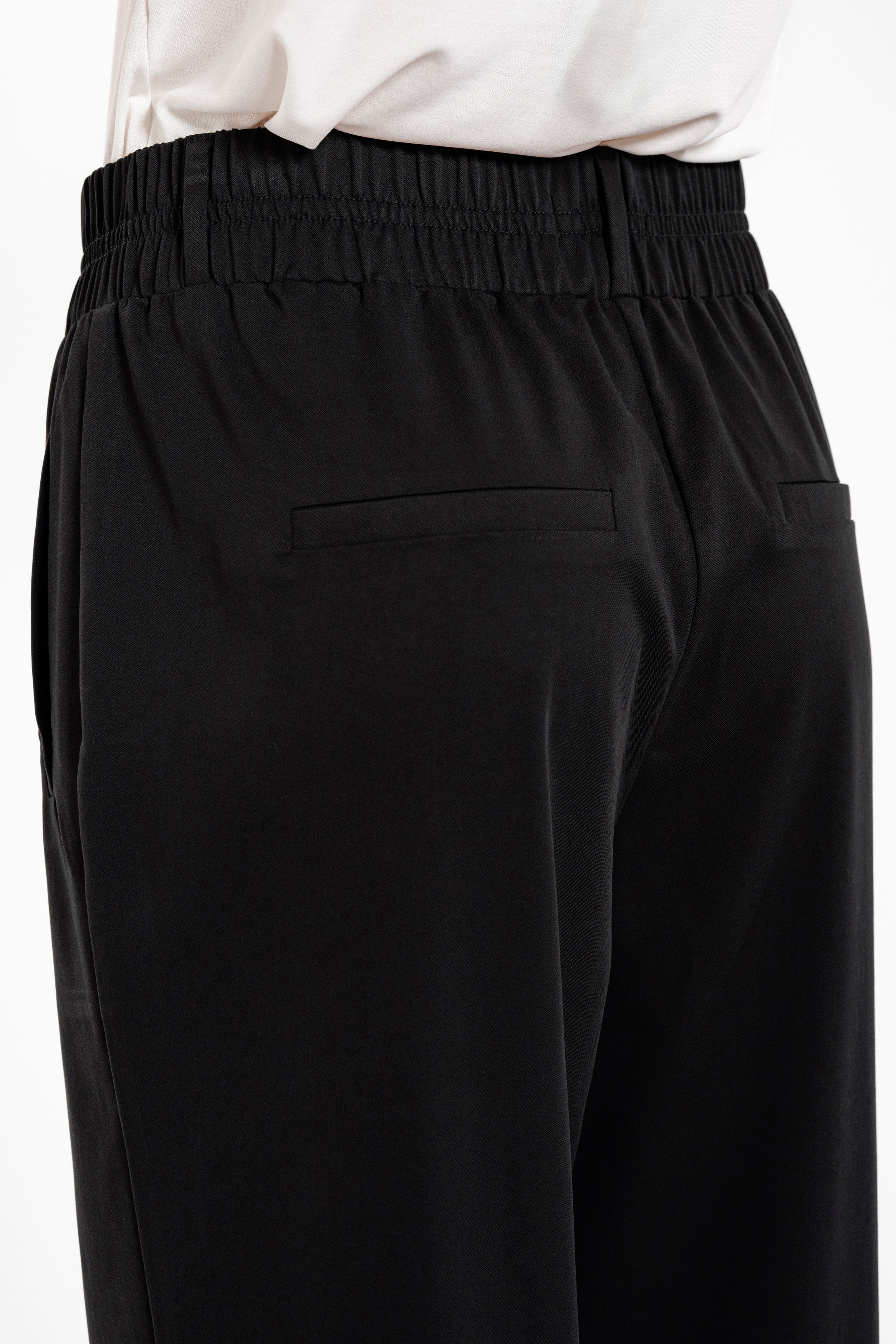 Heavy twill jogger pants black