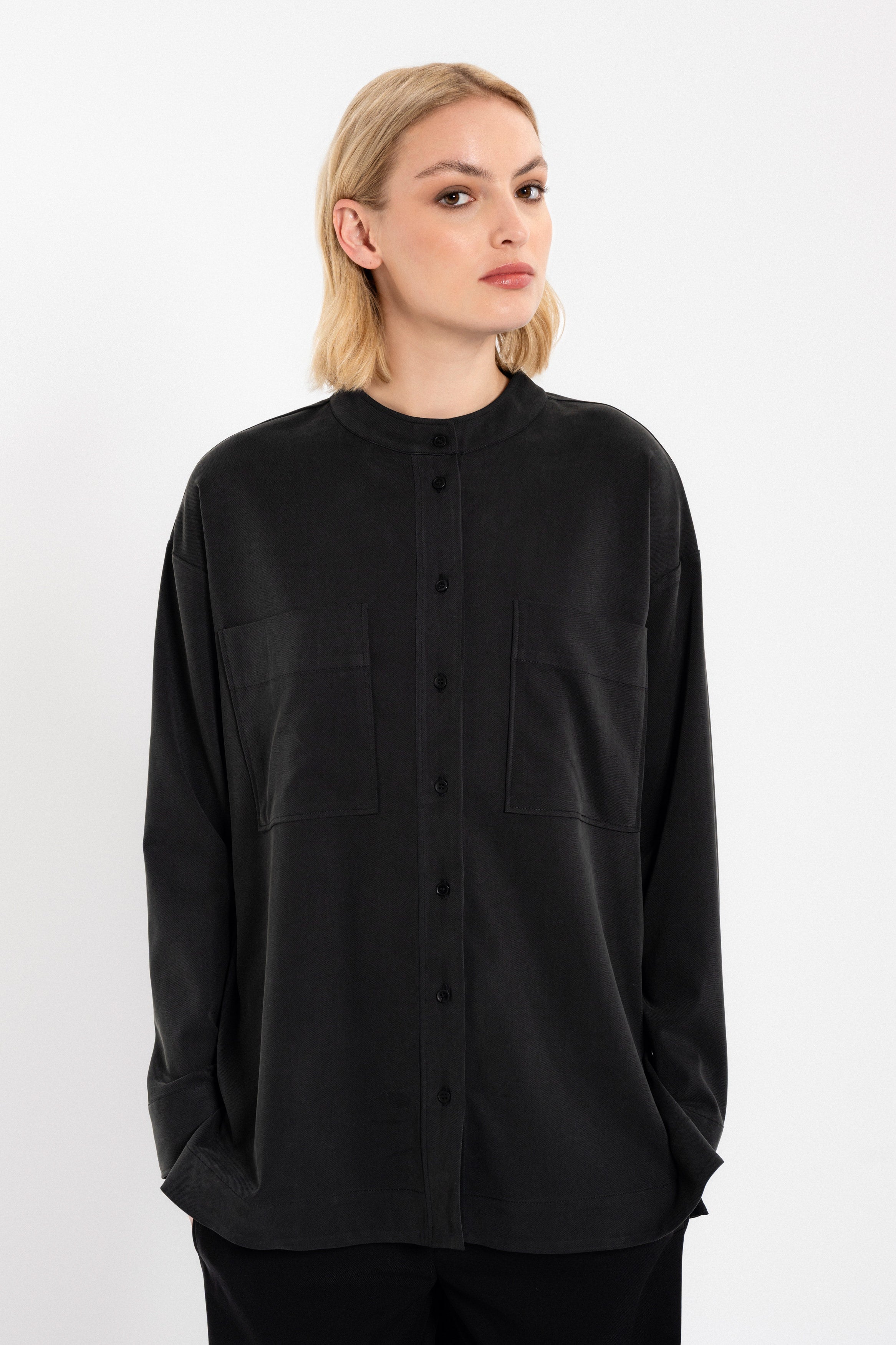 Heavy twill shirt black