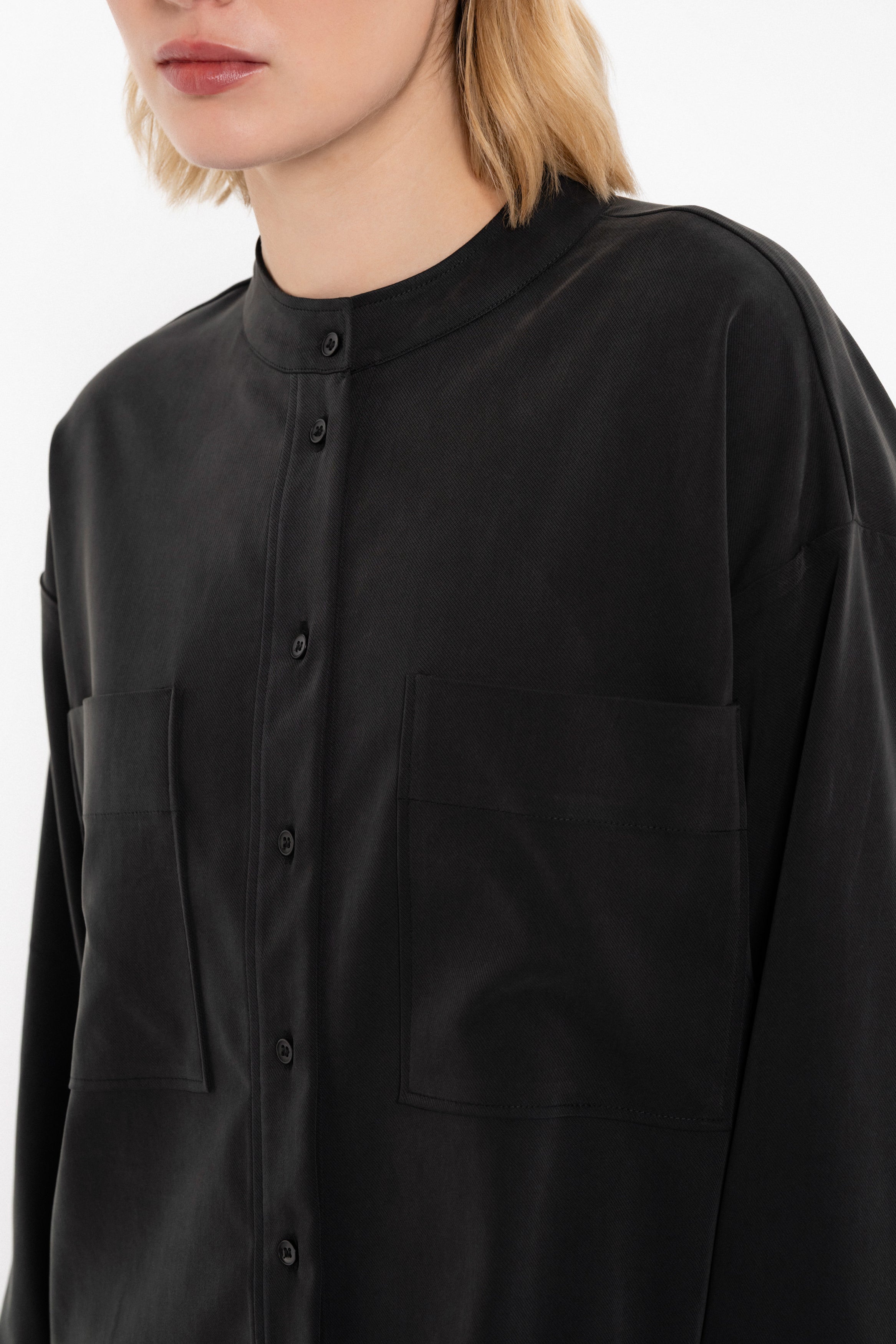 Heavy twill shirt black