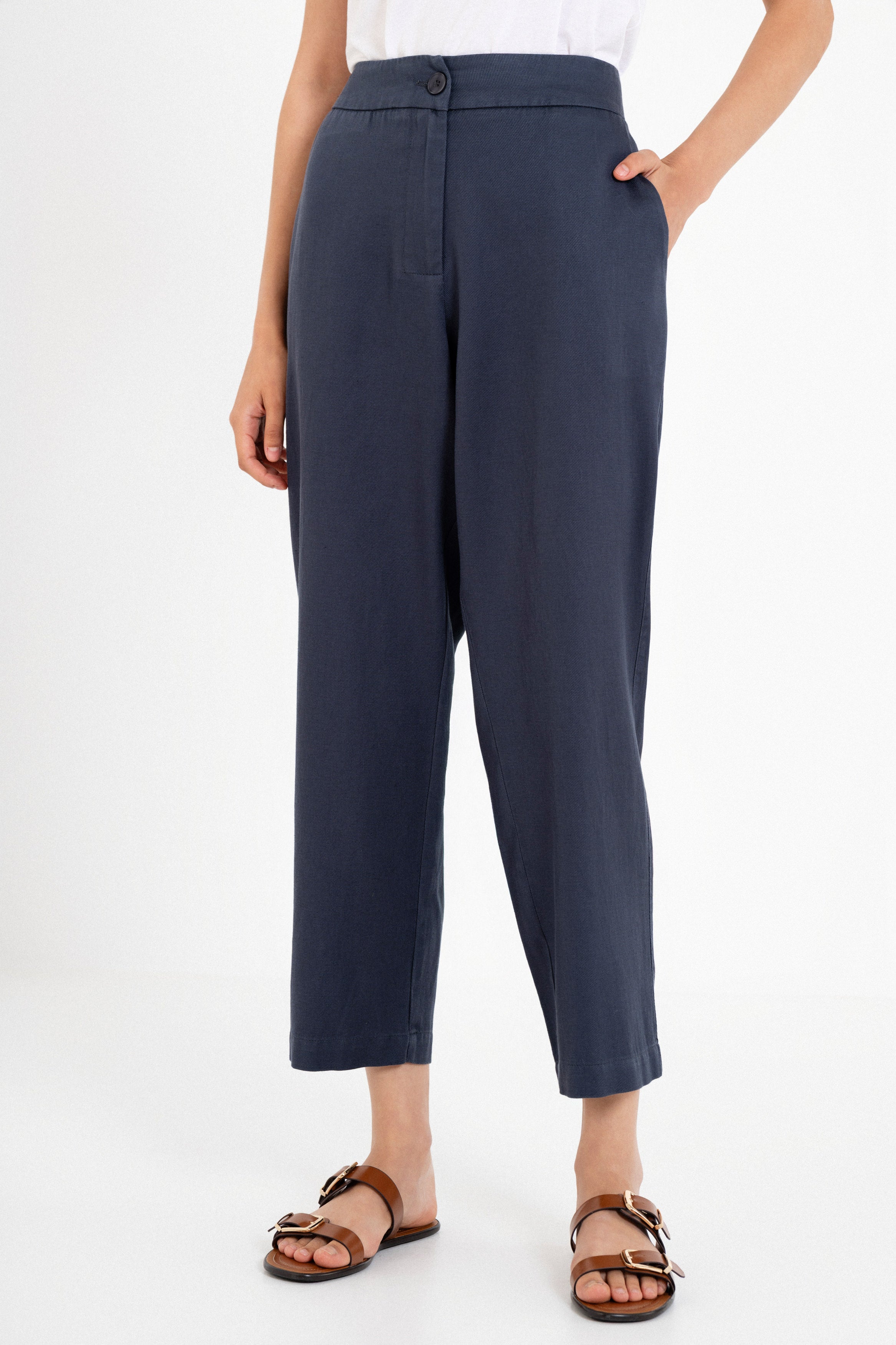 Twill Linen Regular Pants