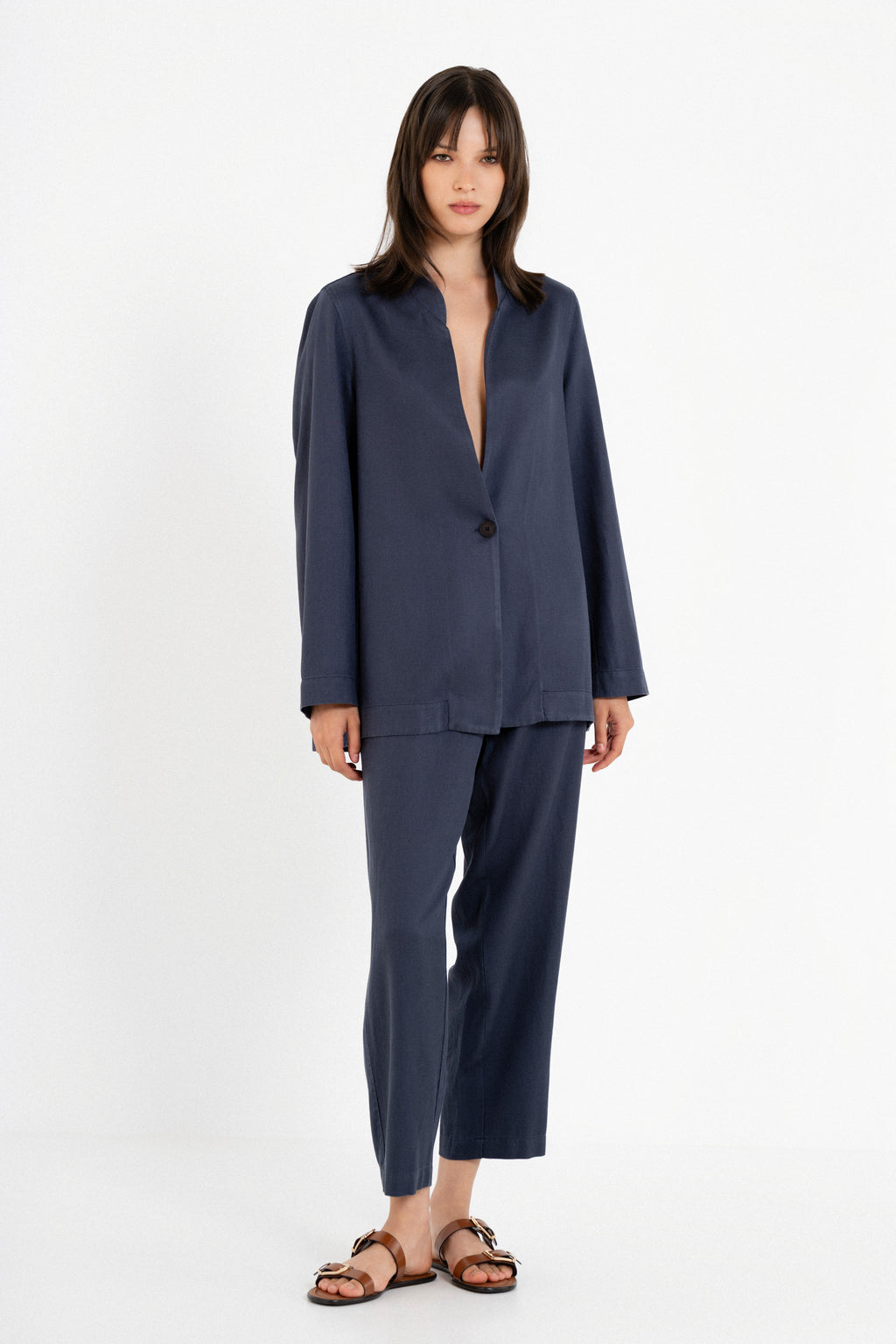 Twill Linen Regular Pants