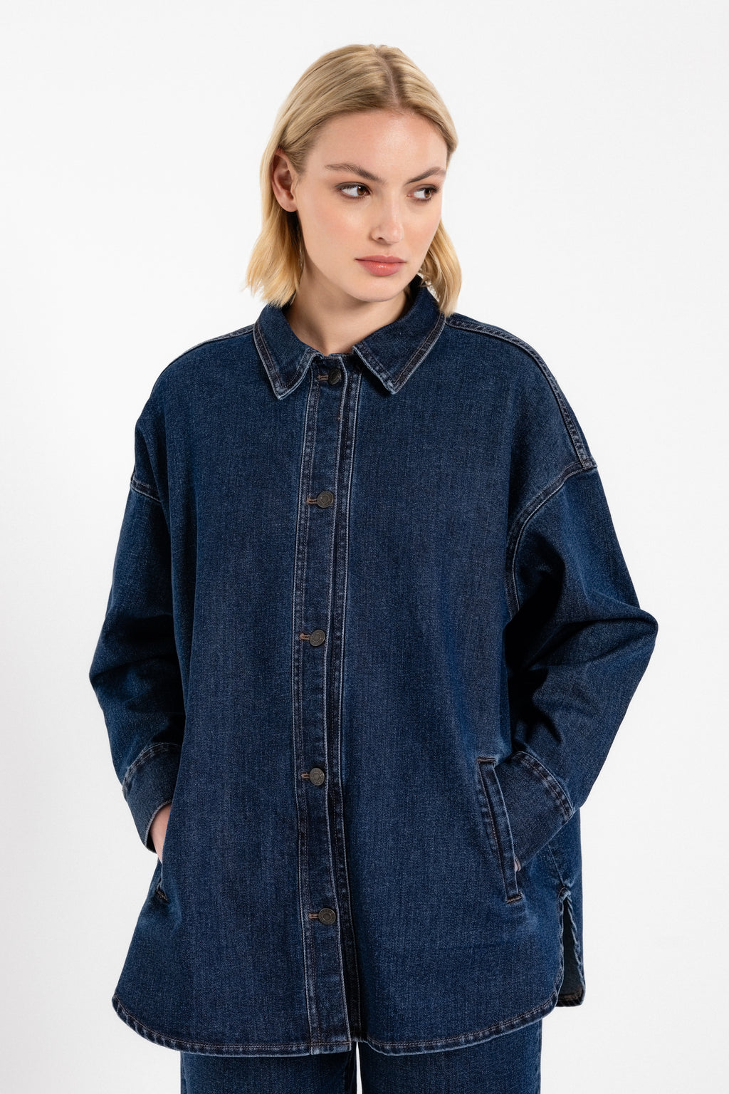 Τζιν πουκαμισο oversized