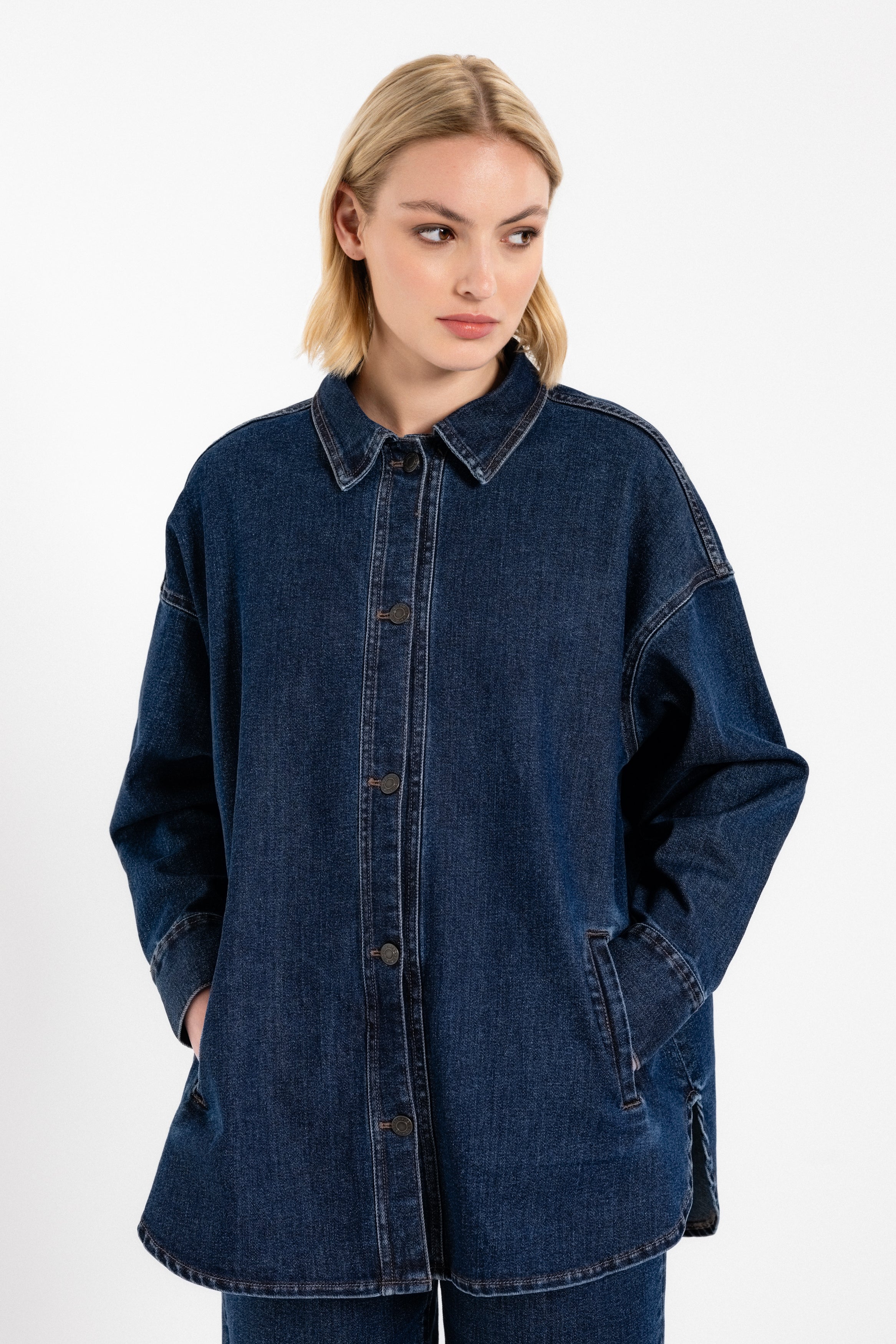 Τζιν πουκαμισο oversized