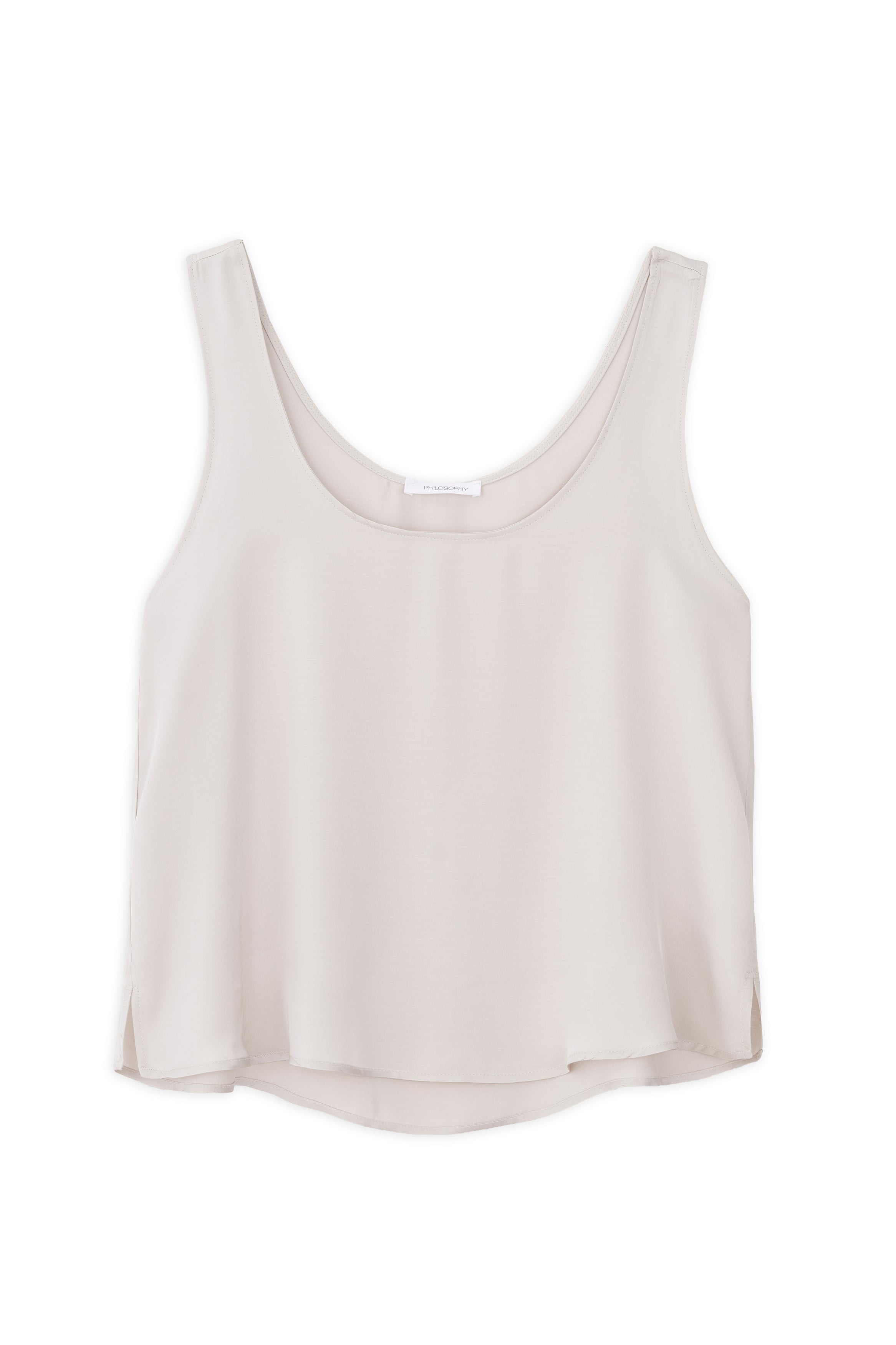 Satin Fine Ecovero Sleeveless Cropped Top