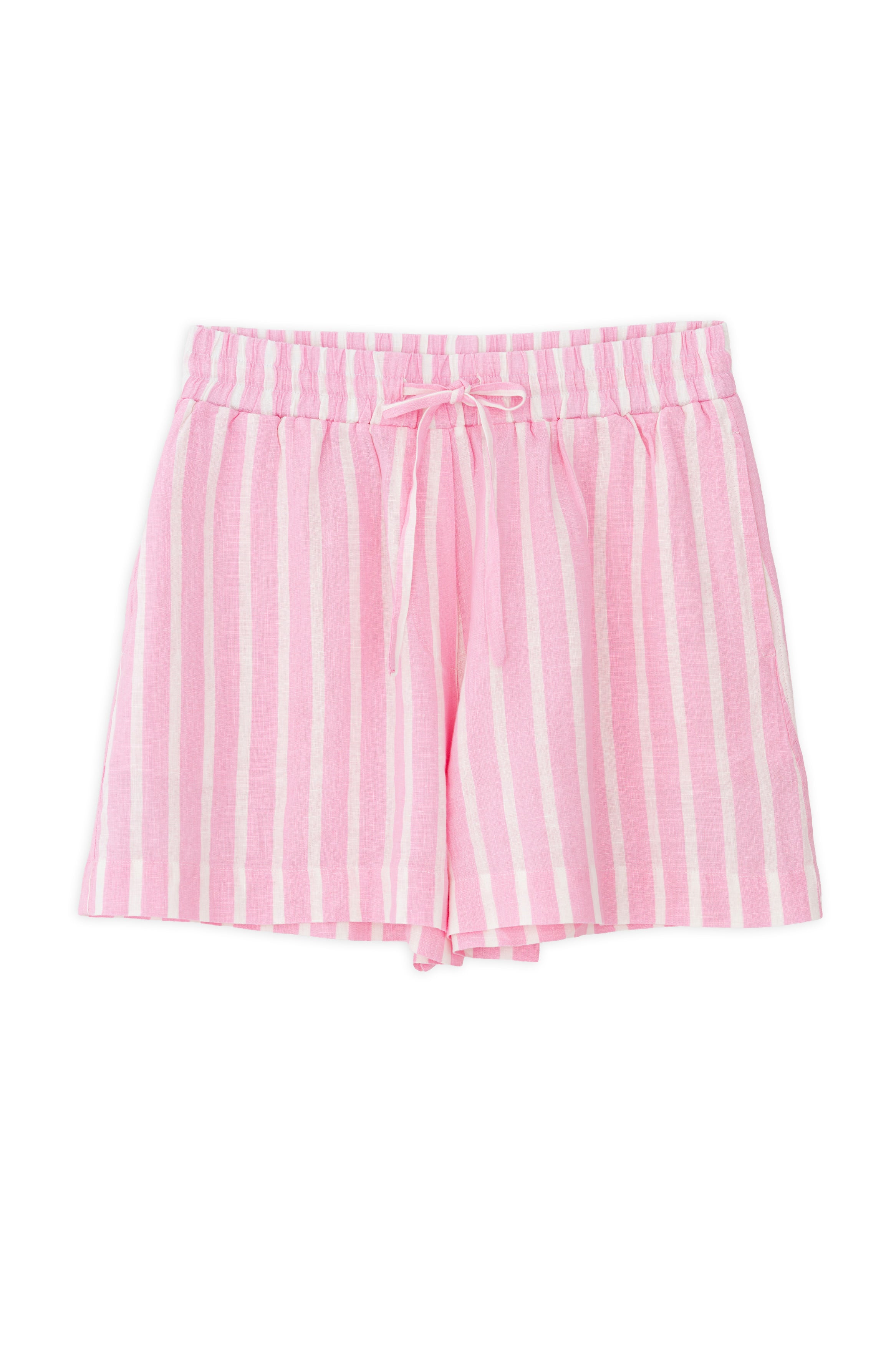 Linen Stripes Shorts