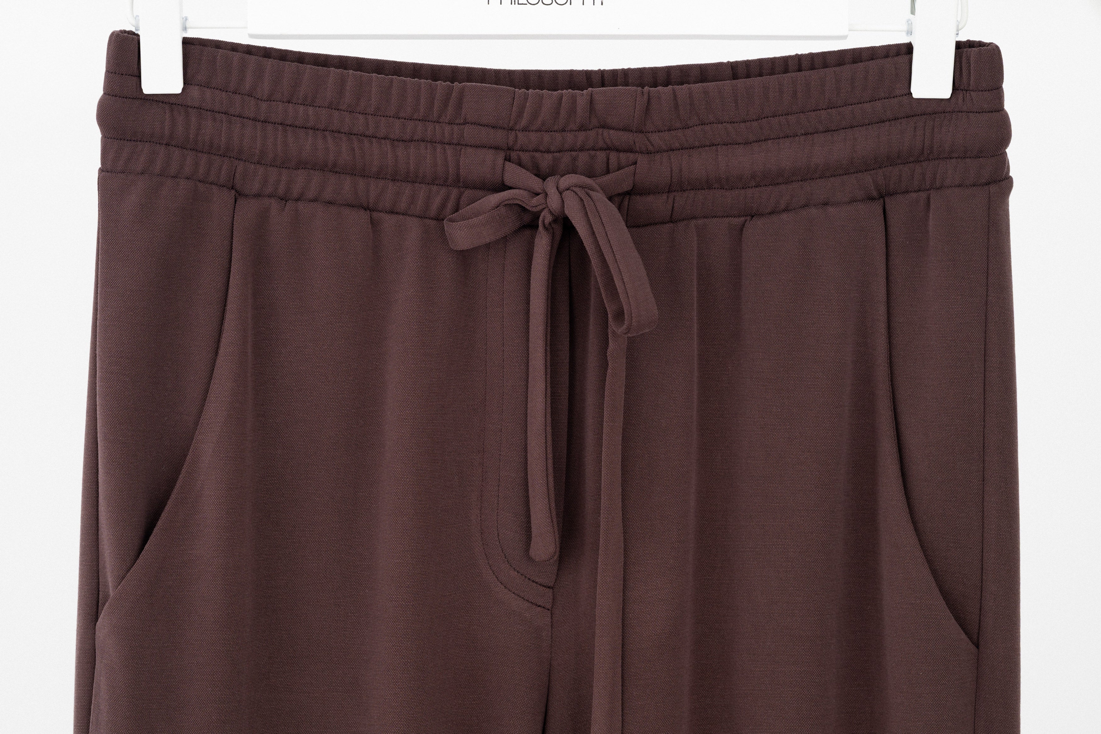 Cupro pique jogger pants brown