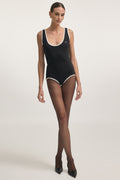Claudia sleeveless body black