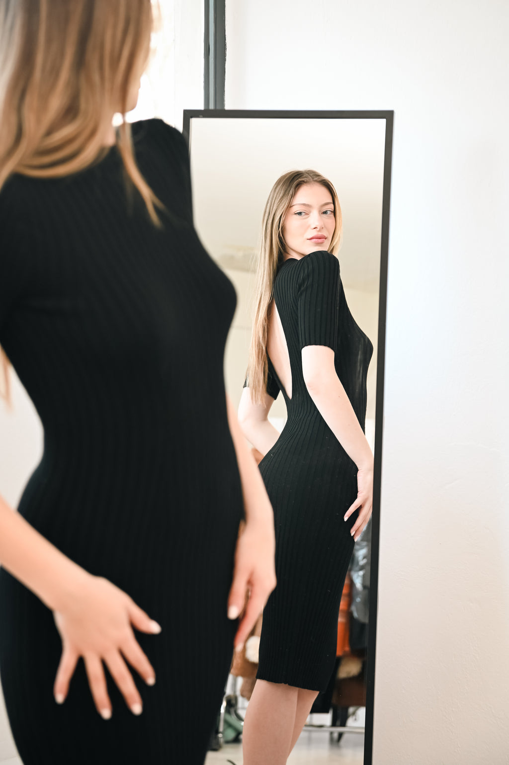 Femme knitted maxi dress