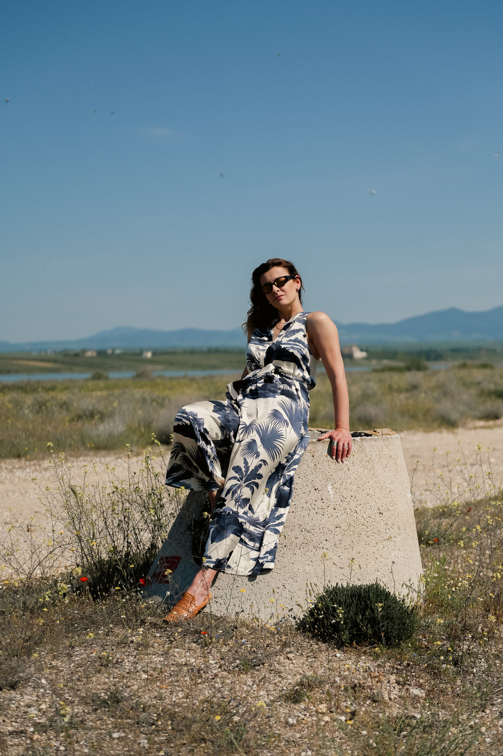 Satin Print Jumpsuit