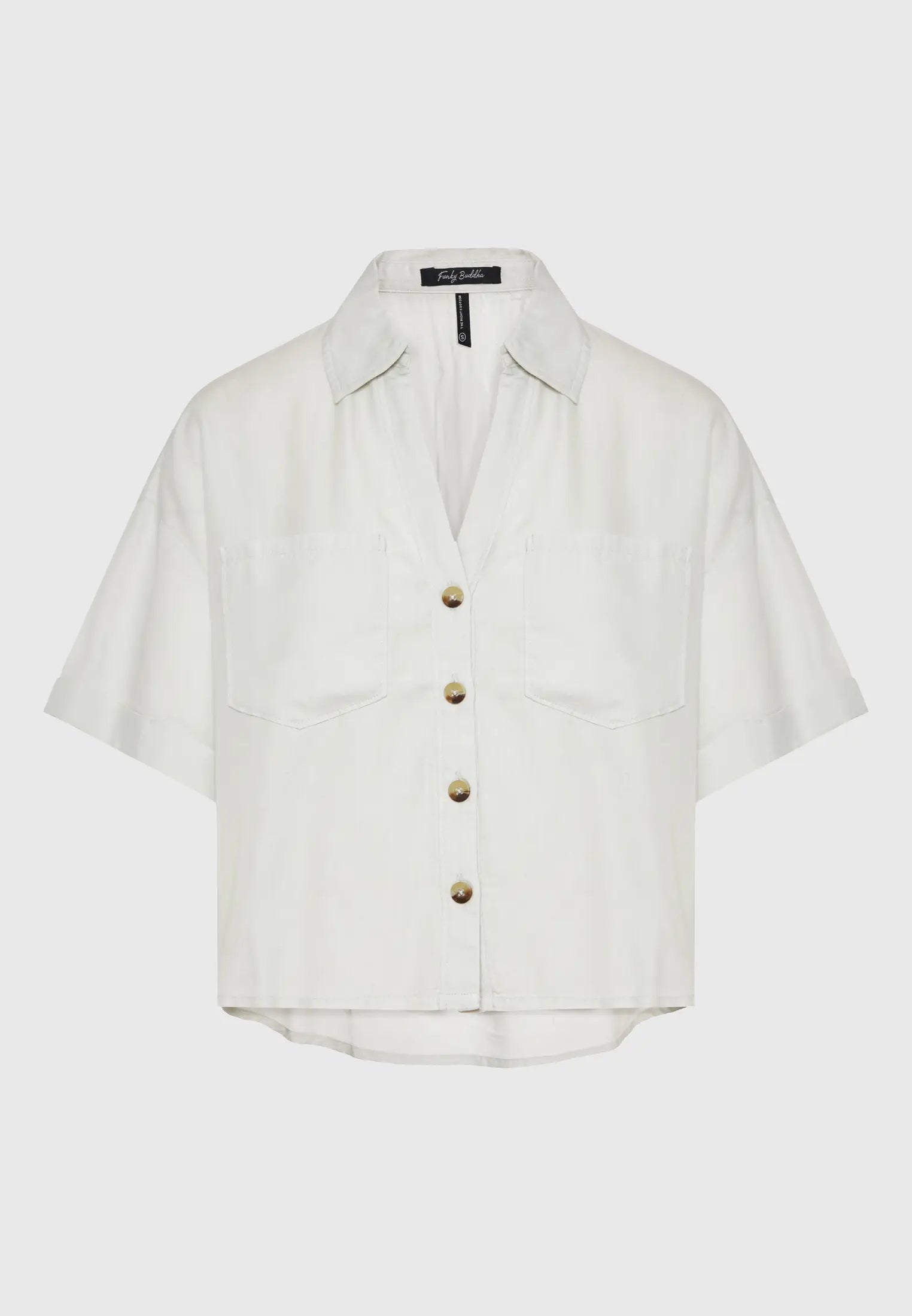 Loose fit lyocell garment dyed πουκάμισο