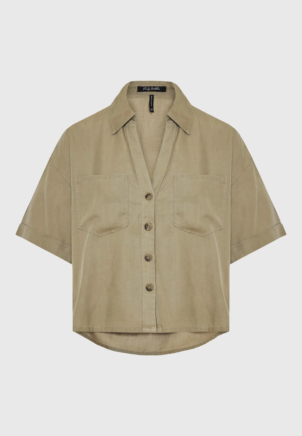 Loose fit lyocell garment dyed πουκάμισο