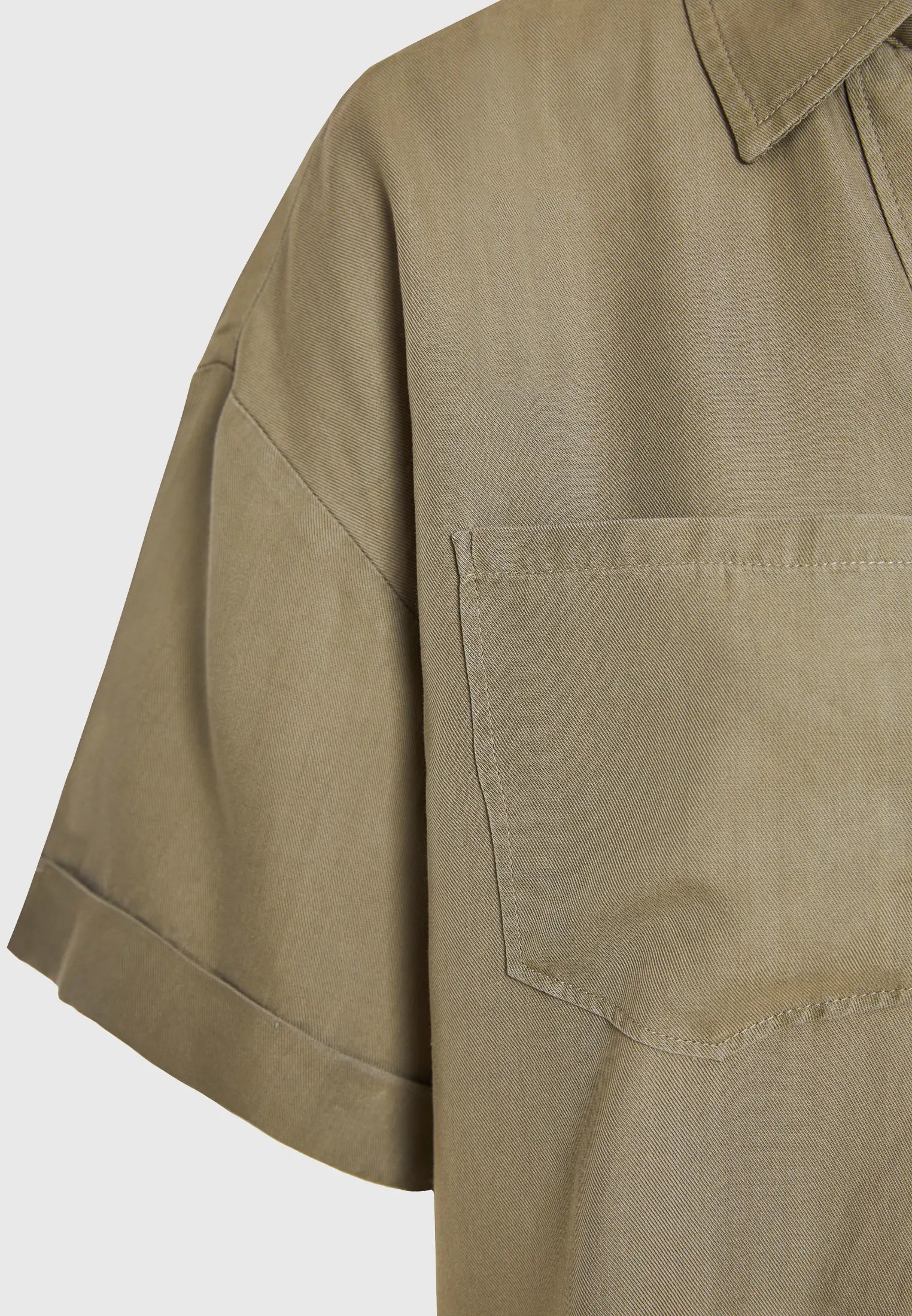 Loose fit lyocell garment dyed πουκάμισο