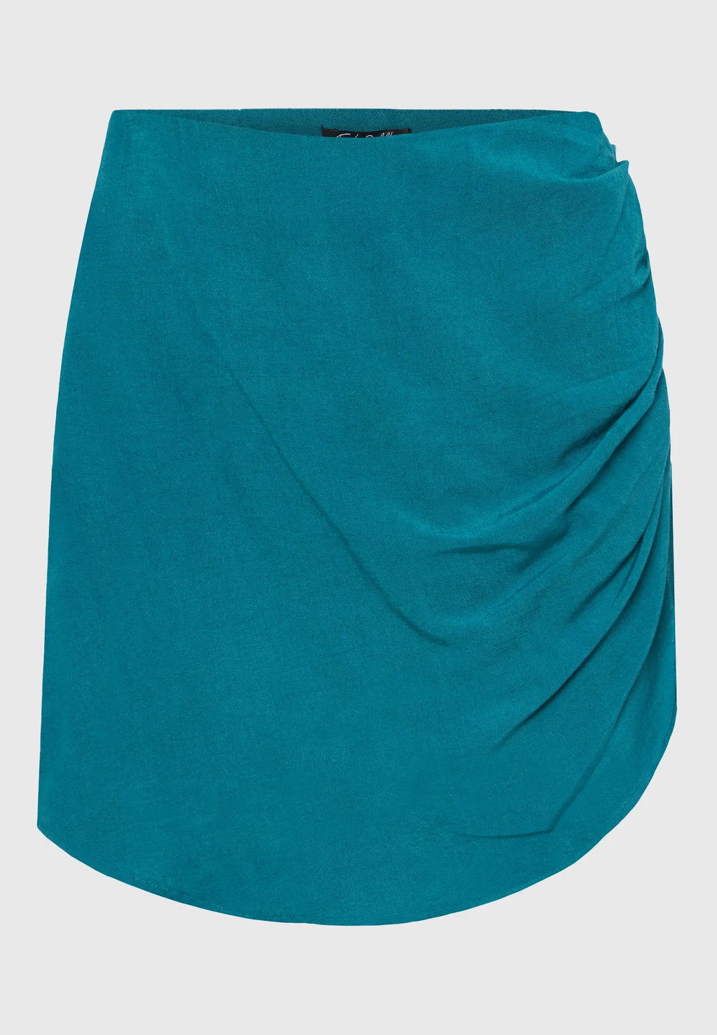 Linen blend skirt με πλαϊνες πιετες