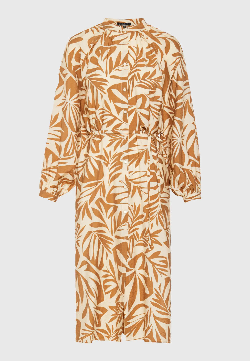 Oversized εμπριμε μιντι φορεμα από βισκοζη