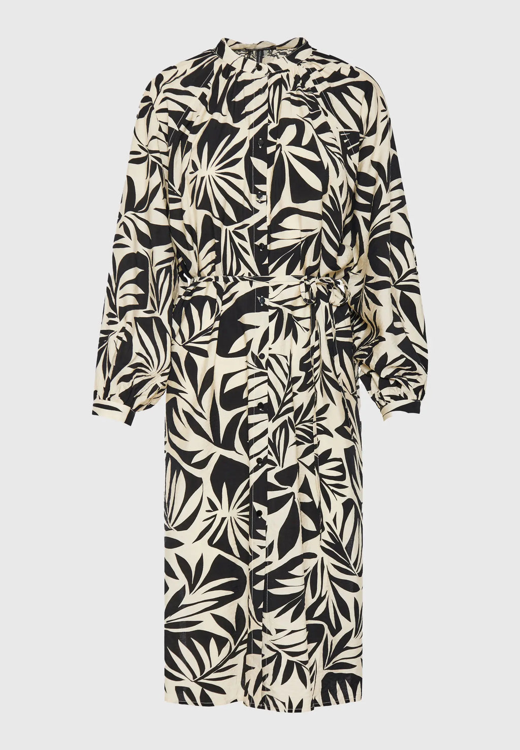 Oversized εμπριμε μιντι φορεμα από βισκοζη