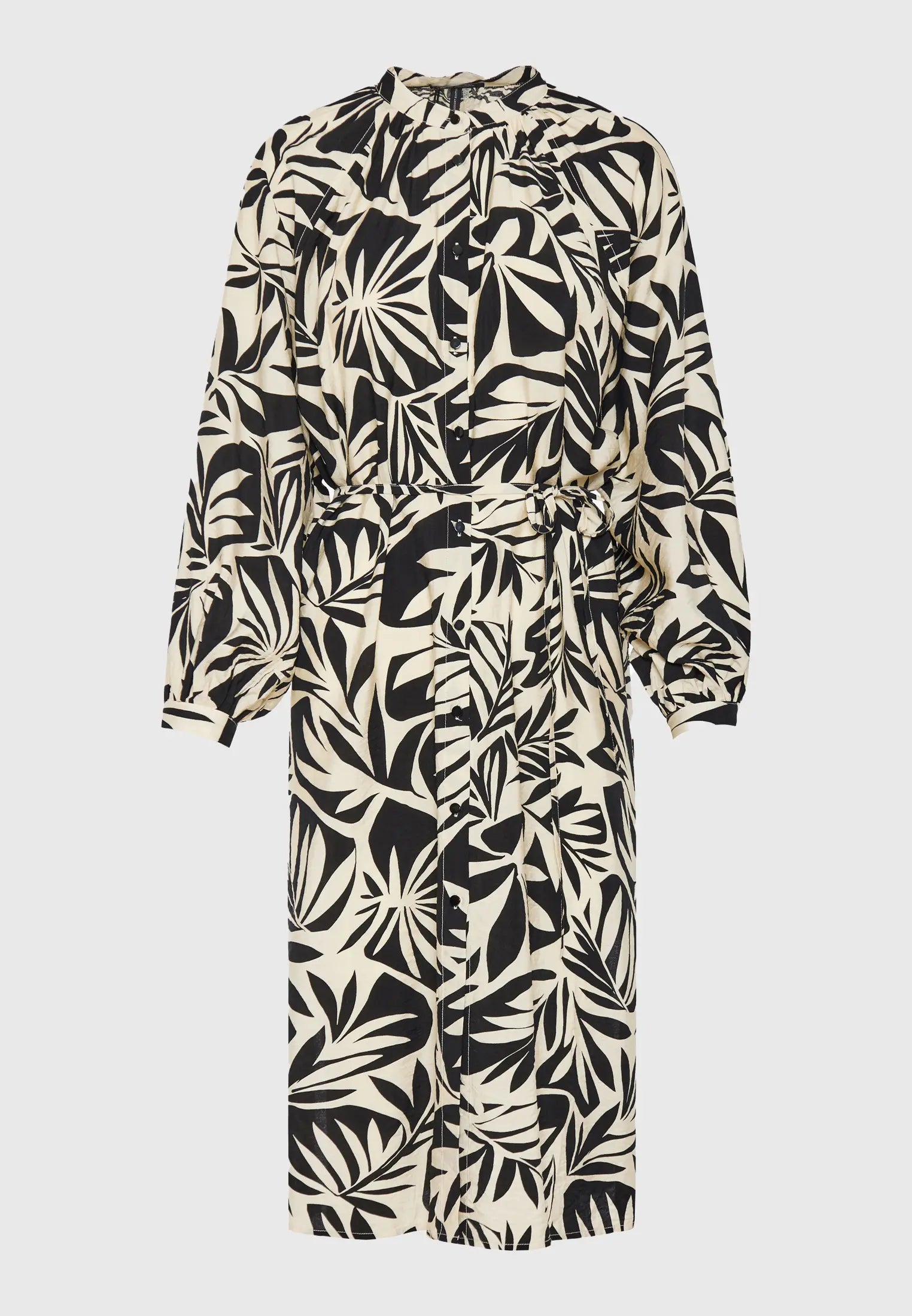 Oversized εμπριμε μιντι φορεμα από βισκοζη