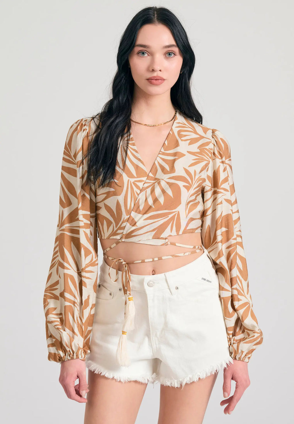 Εμπριμε Top μακρυμανικη κρουαζε μπλουζα