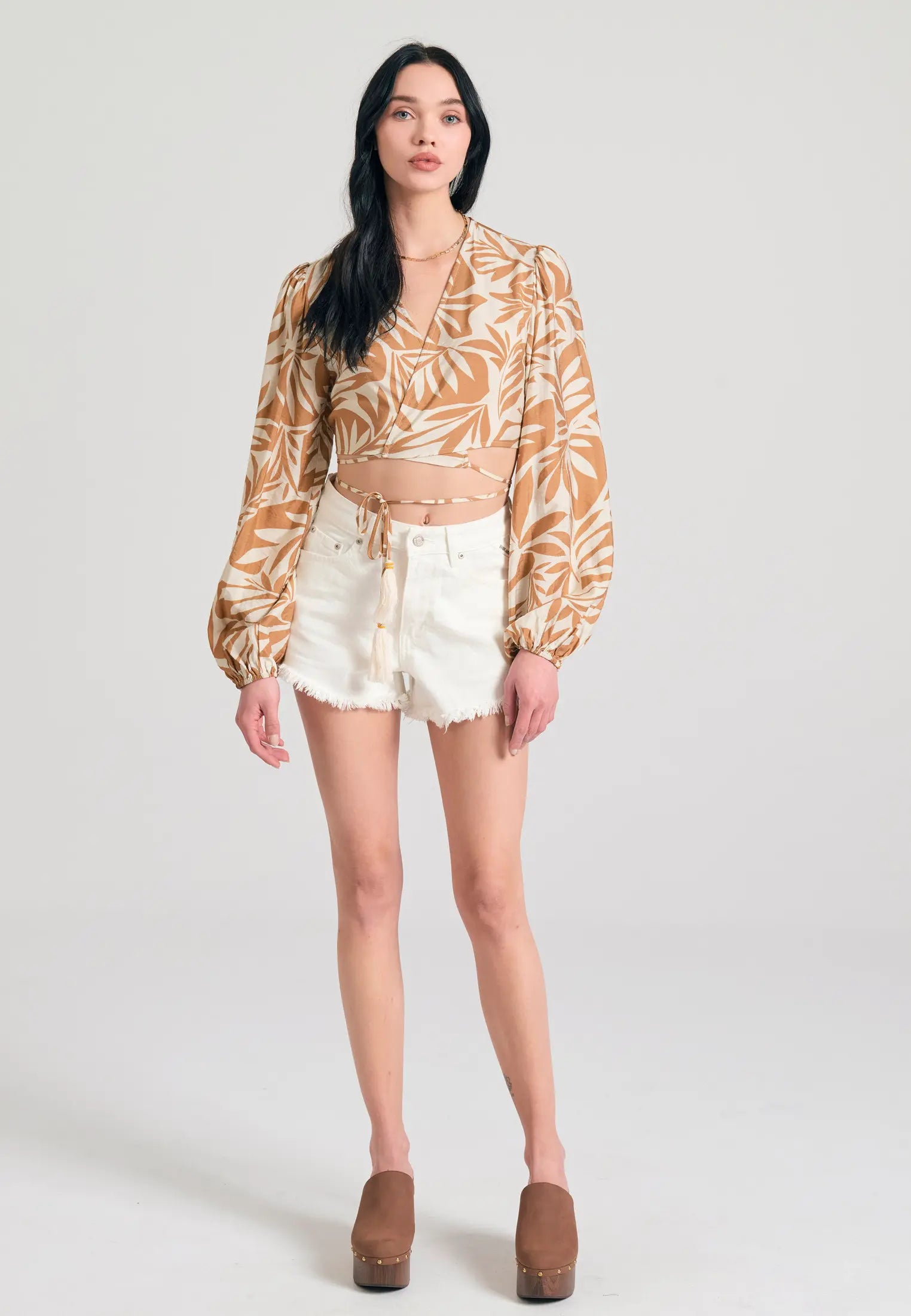 Εμπριμε Top μακρυμανικη κρουαζε μπλουζα