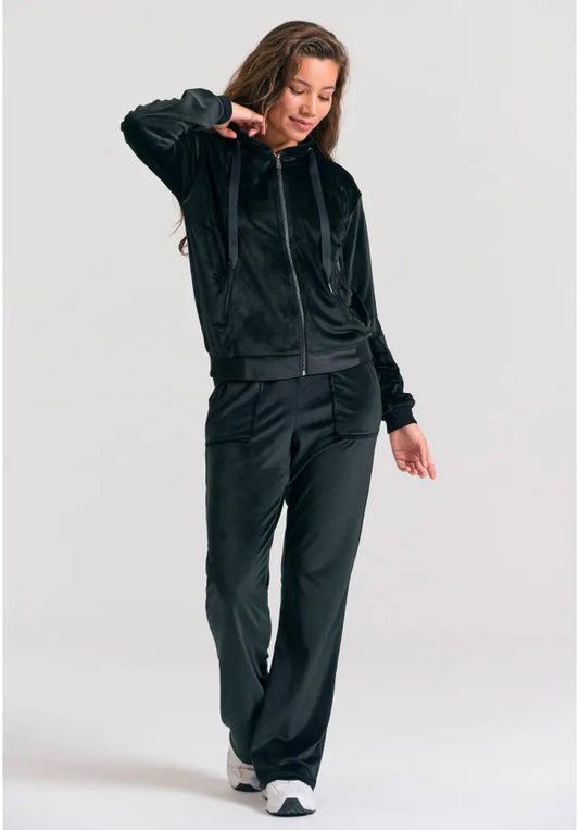 Flare fit παντελόνι φόρμας σε βελουτέ ύφασμα