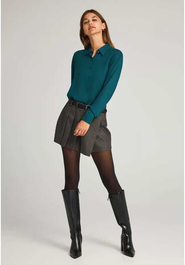 Γυναικειο πουκαμισο πετρολ από βισκοζη