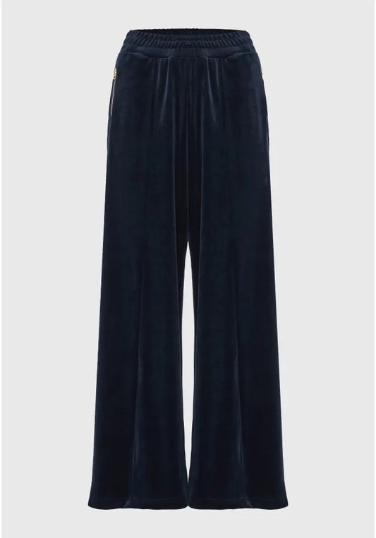 Wide leg παντελόνι σε βελουτέ ύφασμα