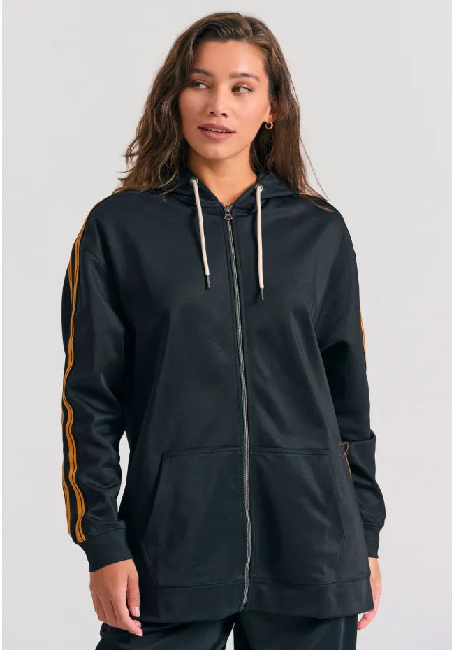 Γυναικεια ζακετα με ριγες στο πλαι