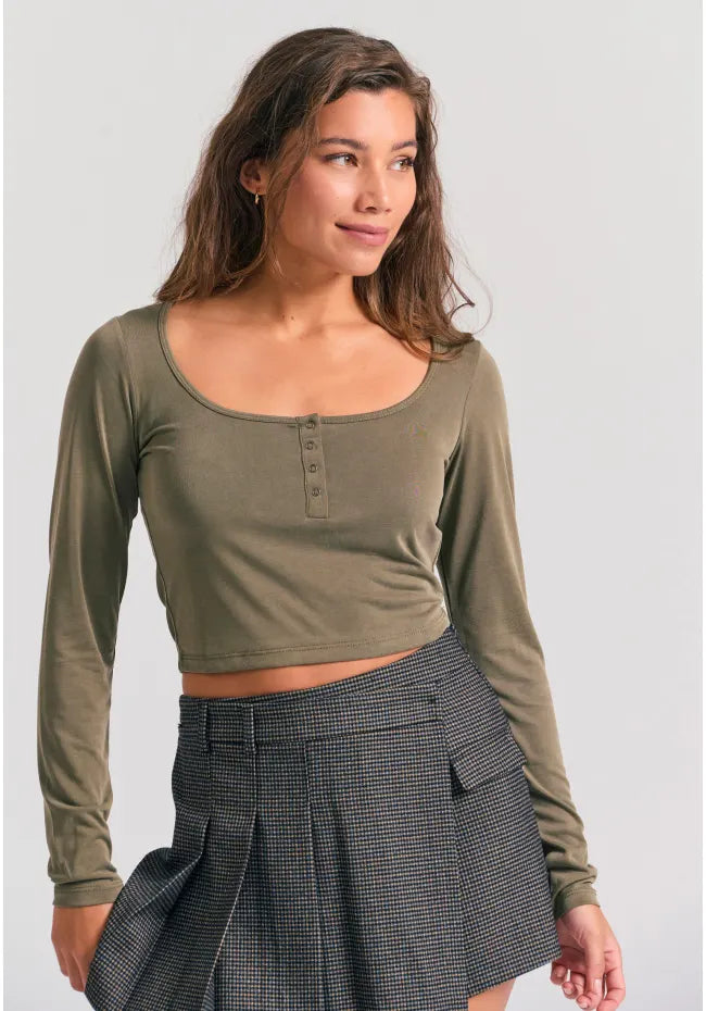 Henley γυναικεια μπλουζα λαδι