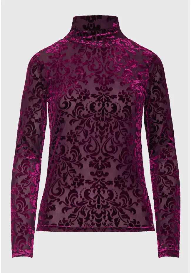 Μπλουζα ζιβαγκο merlot με βελουδο