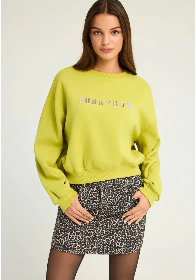 Γυναικειο φουτερ με λογοτυπο lime