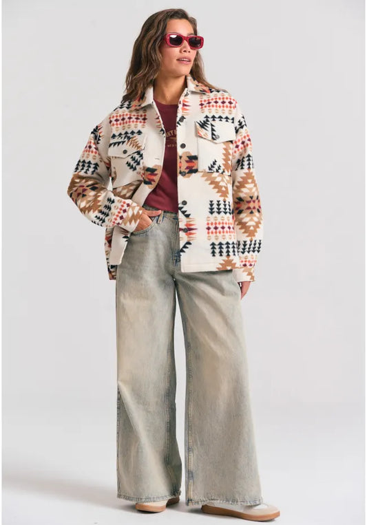 Γυναικείο overshirt πουκάμισο με pattern