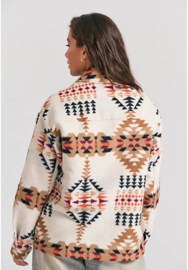 Γυναικείο overshirt πουκάμισο με pattern