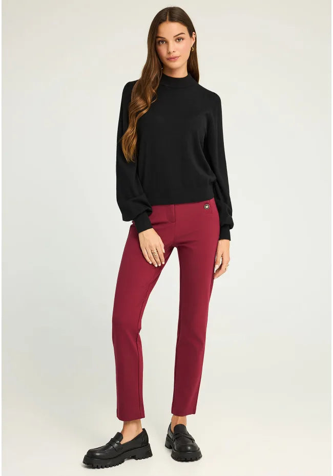 Γυναικειο πλεκτο με bishop μανικια μαυρο