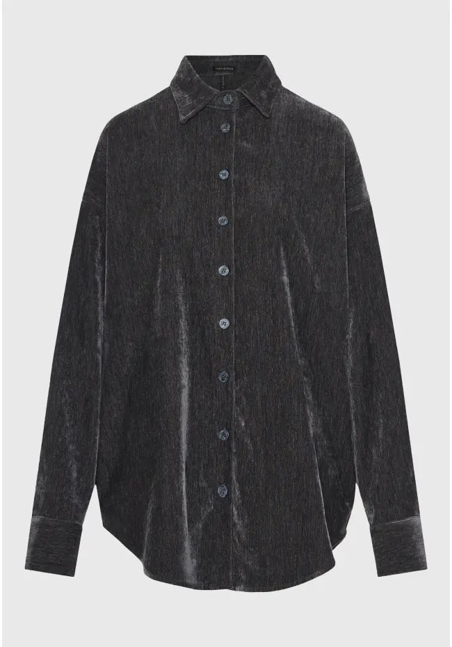 Βελουτε πουκαμισο γκρι