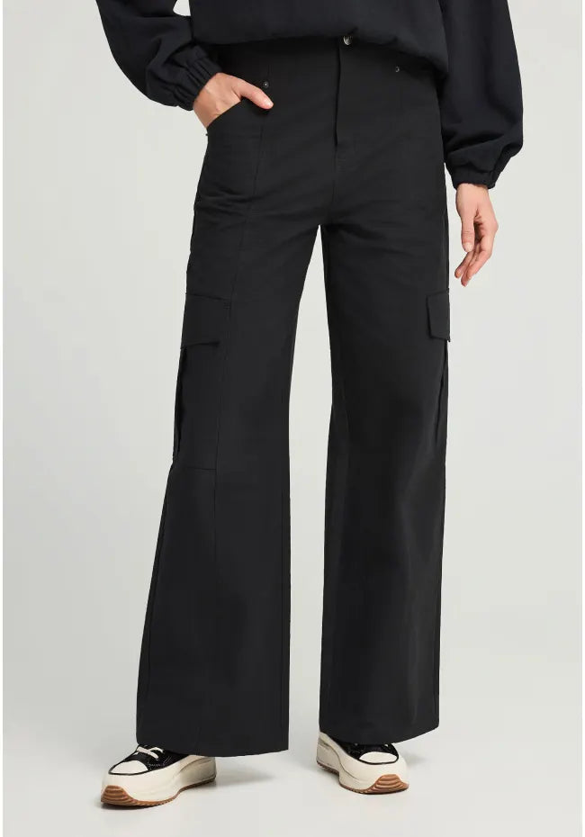 Wide leg cargo παντελονι